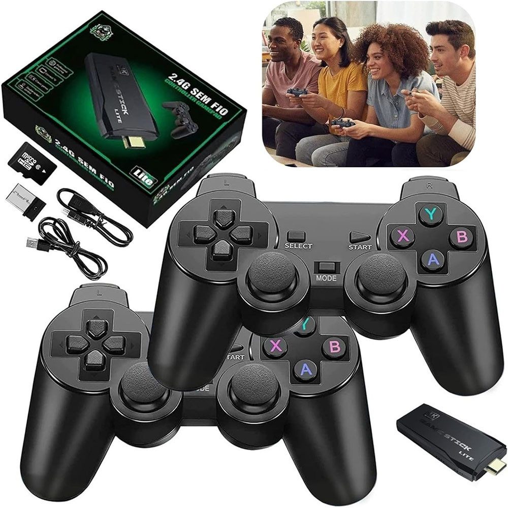 ZREE Retro Konsole Spielkonsole Plug and Play Game Stick Videospielkonsole, mit 2 Bluetooth Gamepads, 20000+ Spielen, 4K HDMI Ausgang