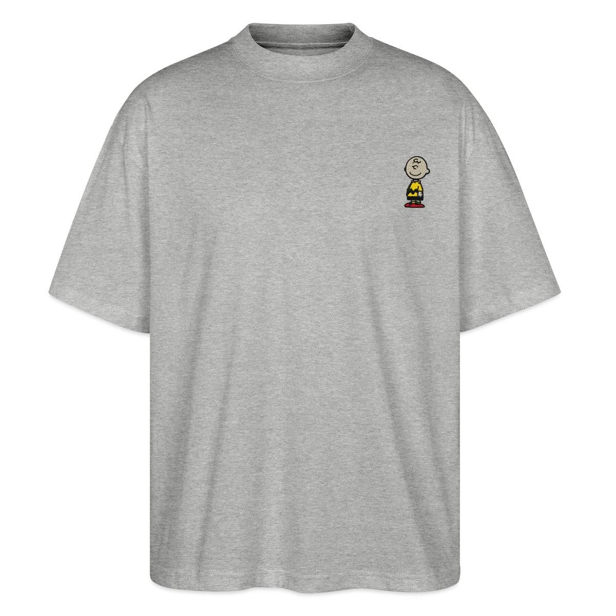 Spreadshirt T-Shirt Peanuts Charlie Brown Als Stickmotiv Oversize Unisex T-Shirt (1-tlg)