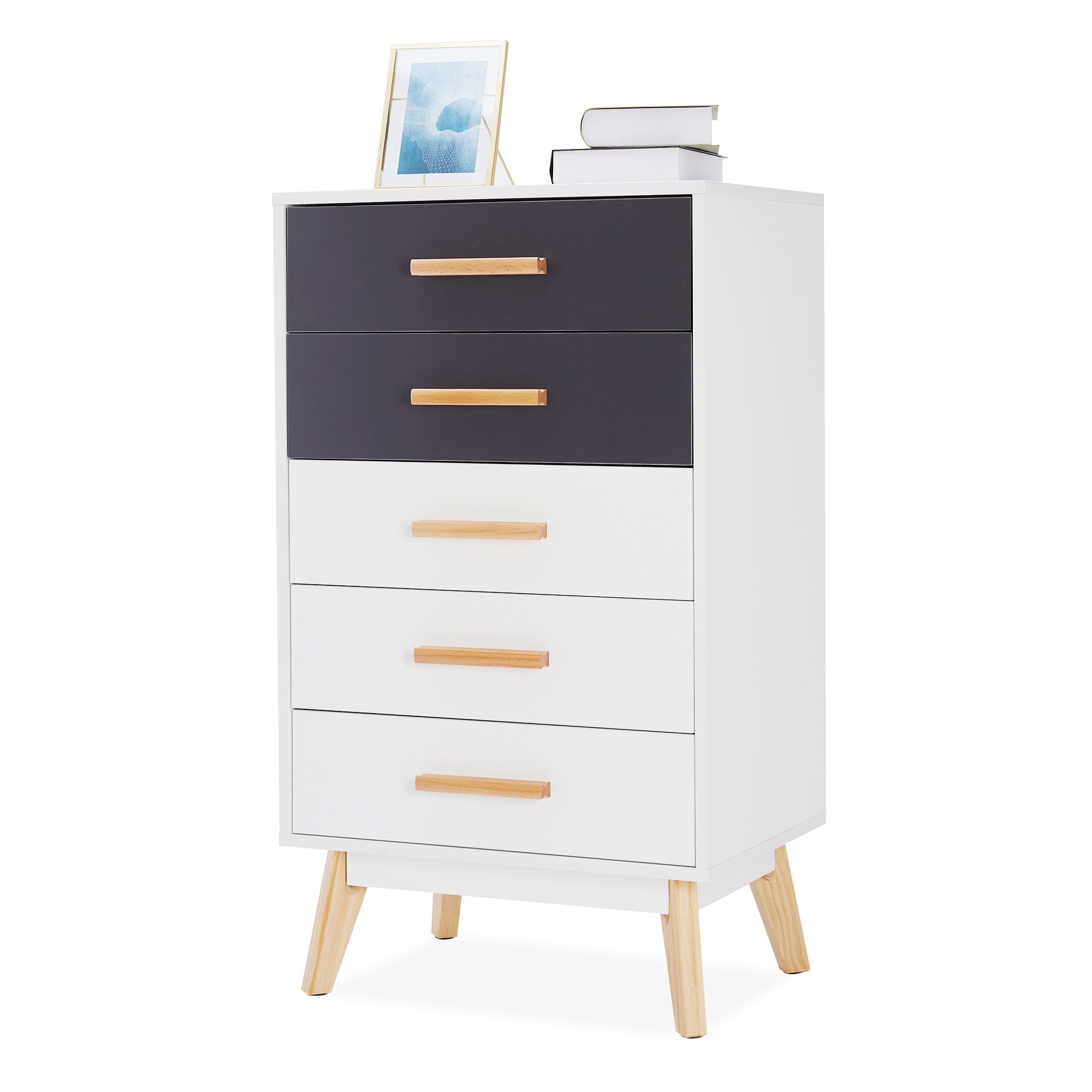 Meerveil Nachttisch Kommodenschrank, Sideboard,Nachtschrank, Weiß und günstig online kaufen