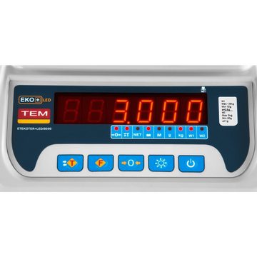 TEM Präzisionswaage Profi Tischwaage Ladenwaage Kontrollwaage 3 kg/1 g 1,5 kg/0,5 g LED