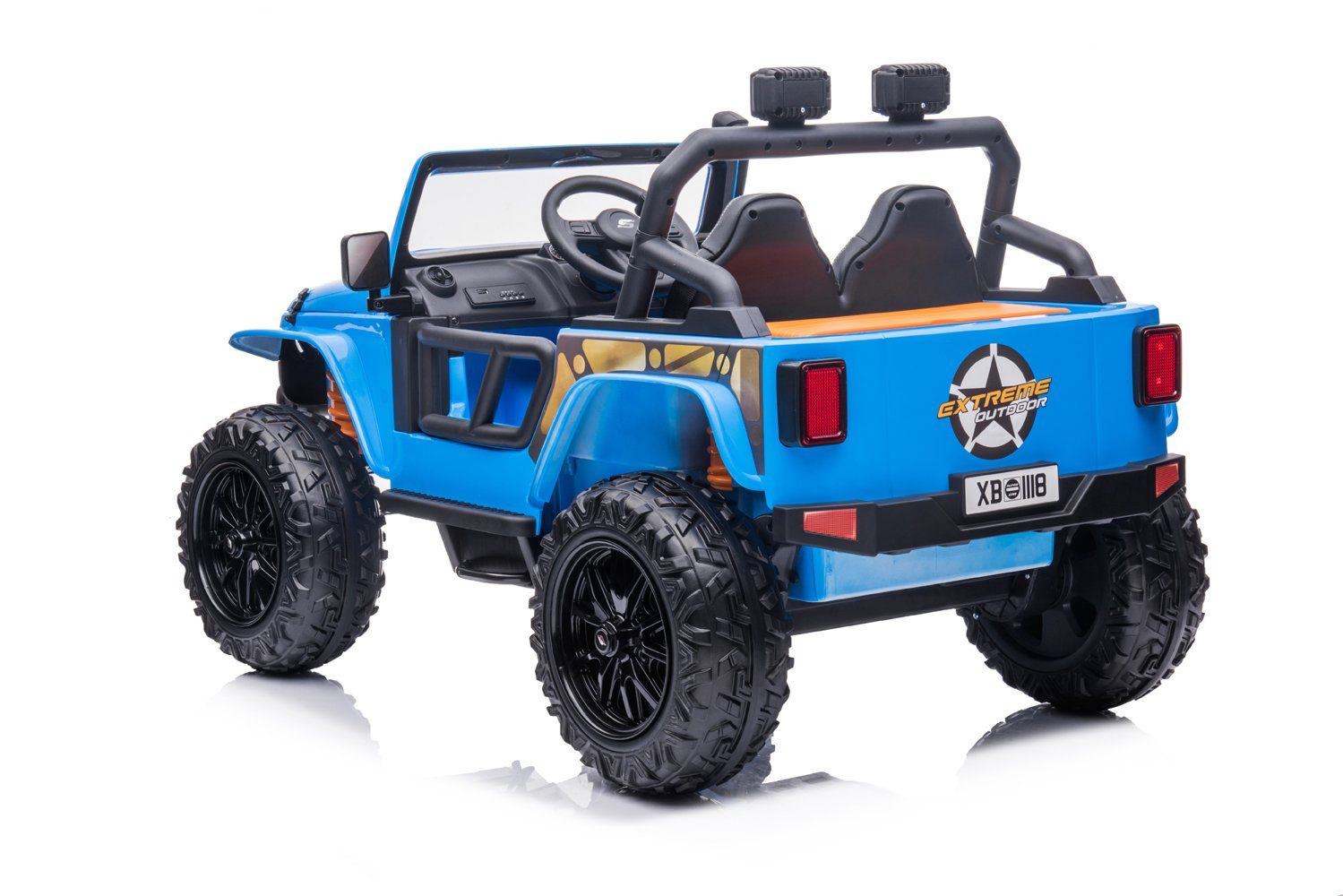 Elektro 2-Sitze Smarty Elektro-Kinderauto Emulation Jeep Parental Kinderauto Blau