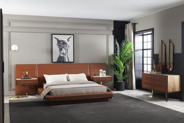 JVmoebel Bett Betten Hotel Braun Moderner Stil Luxuriöses Schlafzimmer Bequem (1-tlg., 1x nur Bett ohne Nachttische), Made in Europa