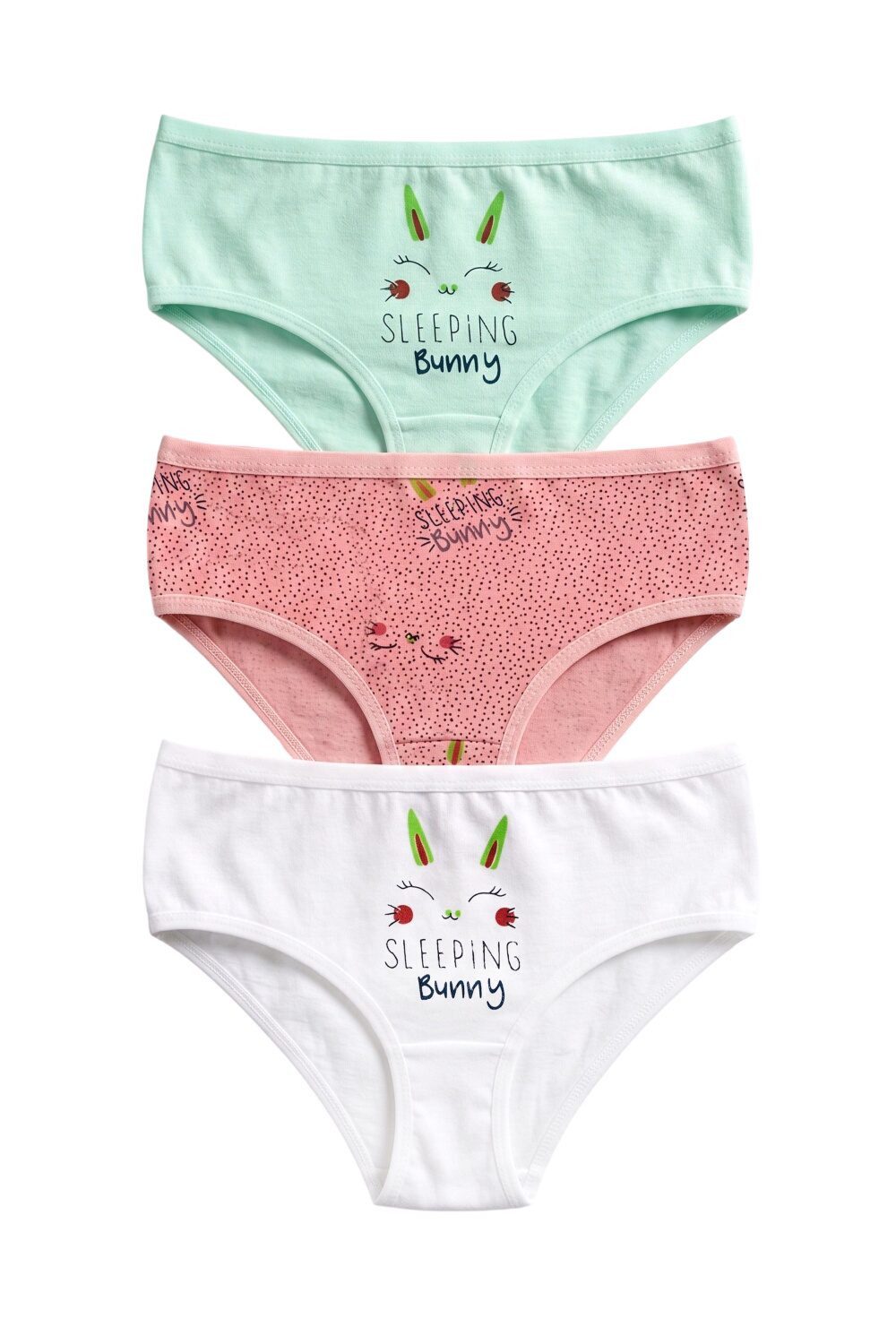 öts Unterkleid Öts Mädchen 3er-Pack Baumwollslips, atmungsaktiv