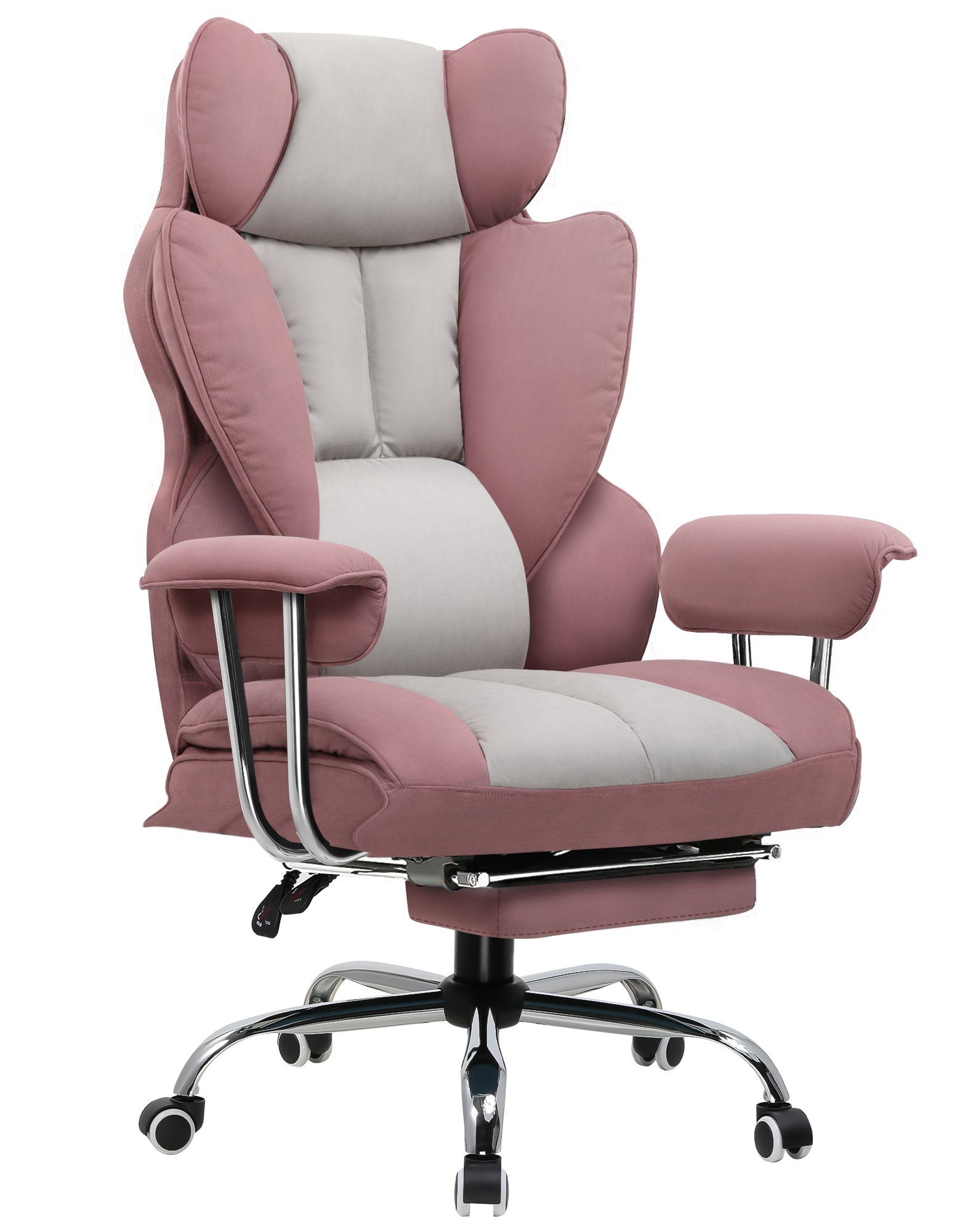 GTPLAYER Gaming-Stuhl Gaming Stuhl, Gamer Stuhl, Ergonomischer Bürostuhl Stoffoberfläche (Packung), Schreibtischstuhl Chefsessel mit Fußstütze höhenverstellbar kunstleder