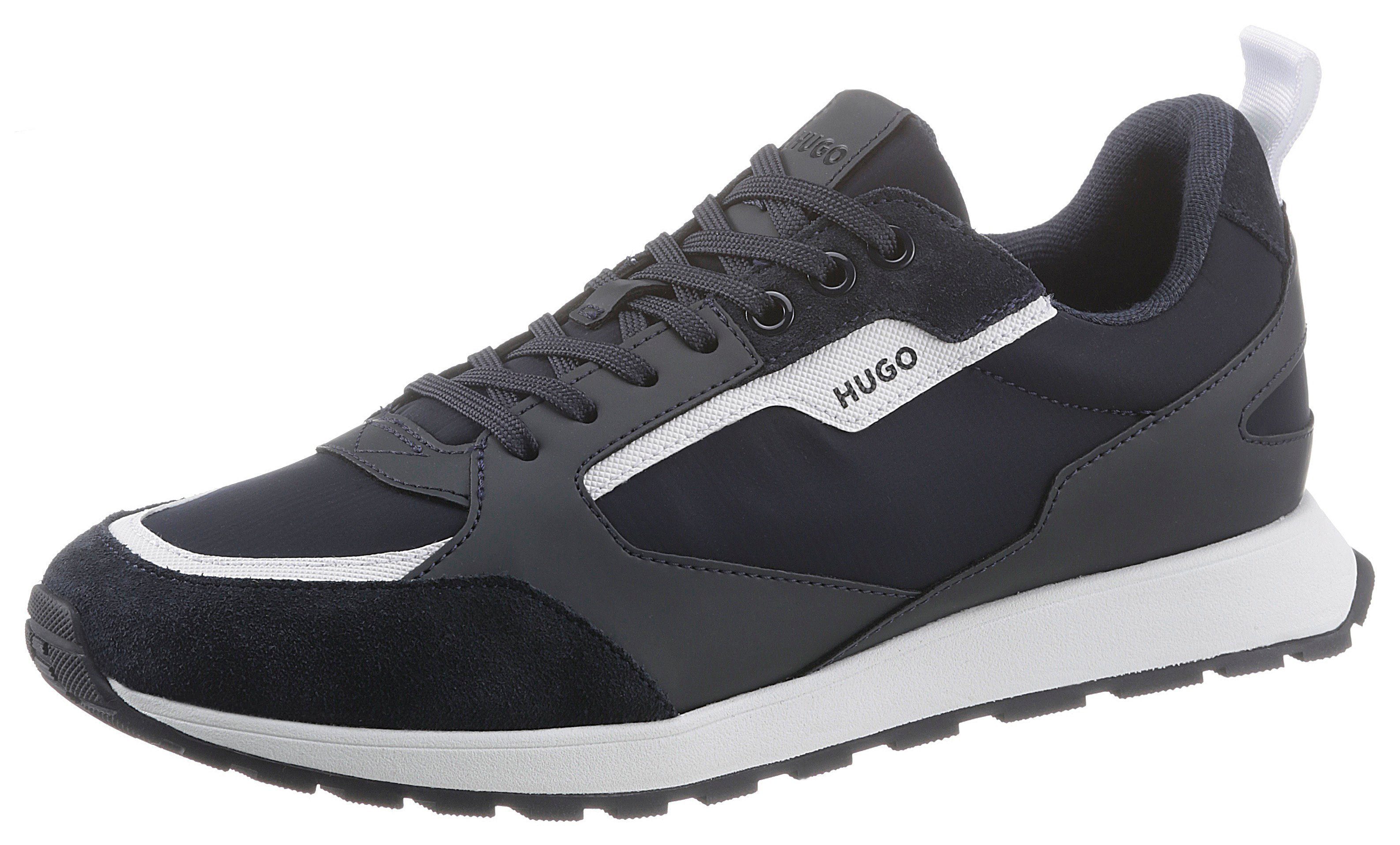mit Logoschriftzug HUGO Runn Icelin dunkelblau-navy-kombiniert Sneaker