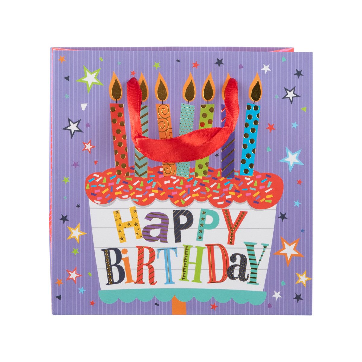 Idena Tragetasche Geschenktasche - Geburtstag, Kerzen, 16 x 16 x 9 cm, 210g/m² – Bild 2 von 5