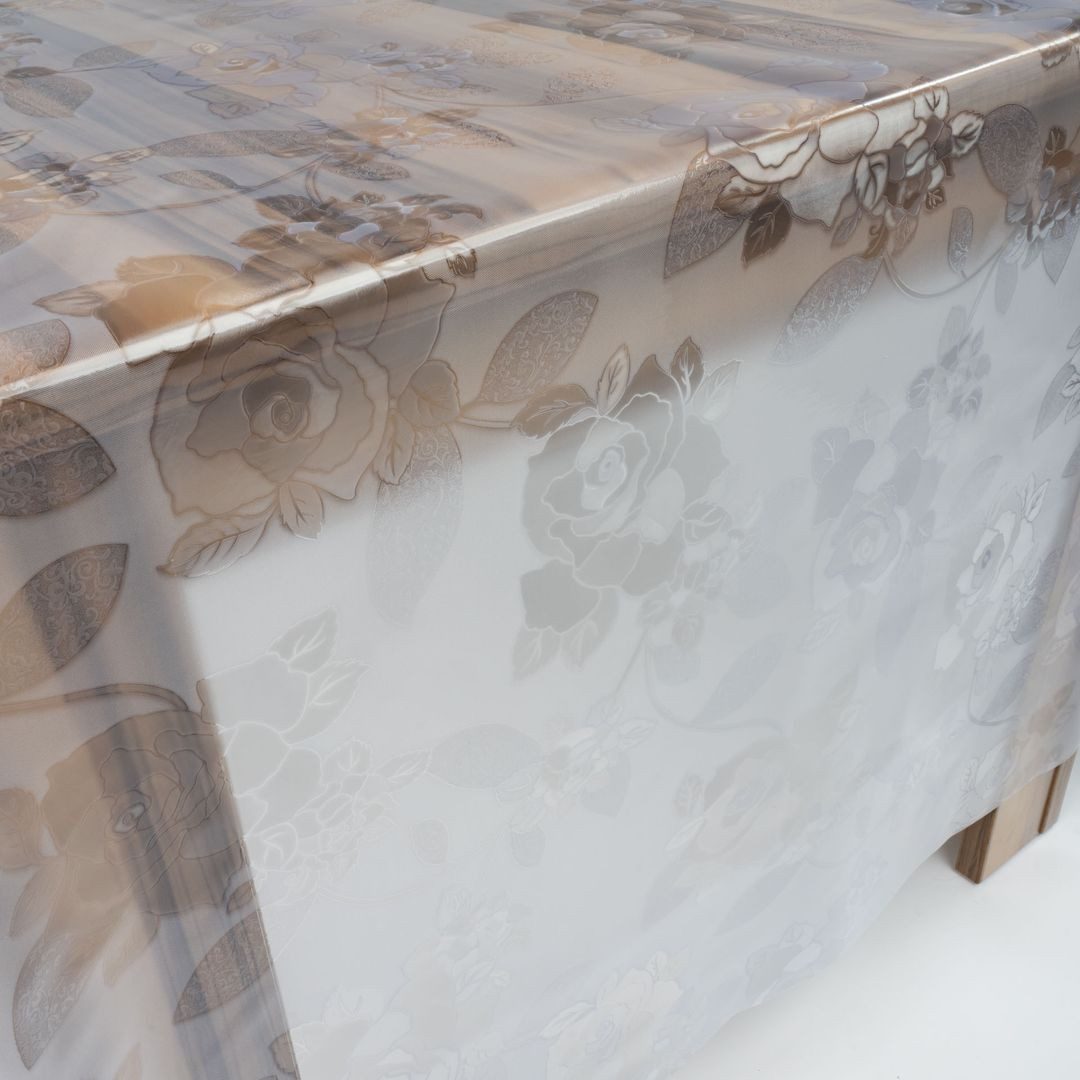 laro Tischdecke Laro Premium Line 0,3mm weich transparente Tischdecke Folie Geblümt