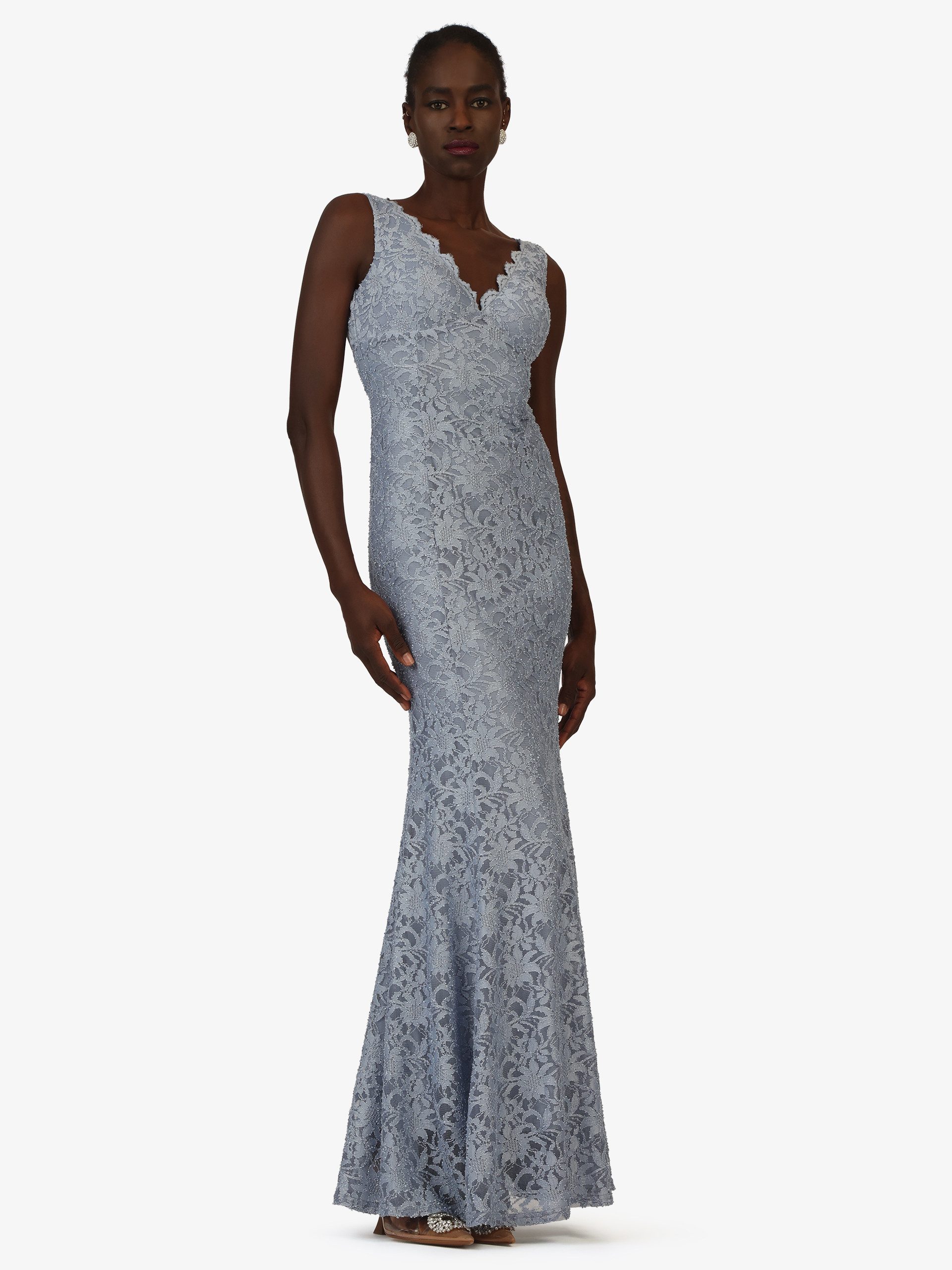 Kraimod Abendkleid mit V-Ausschnitt