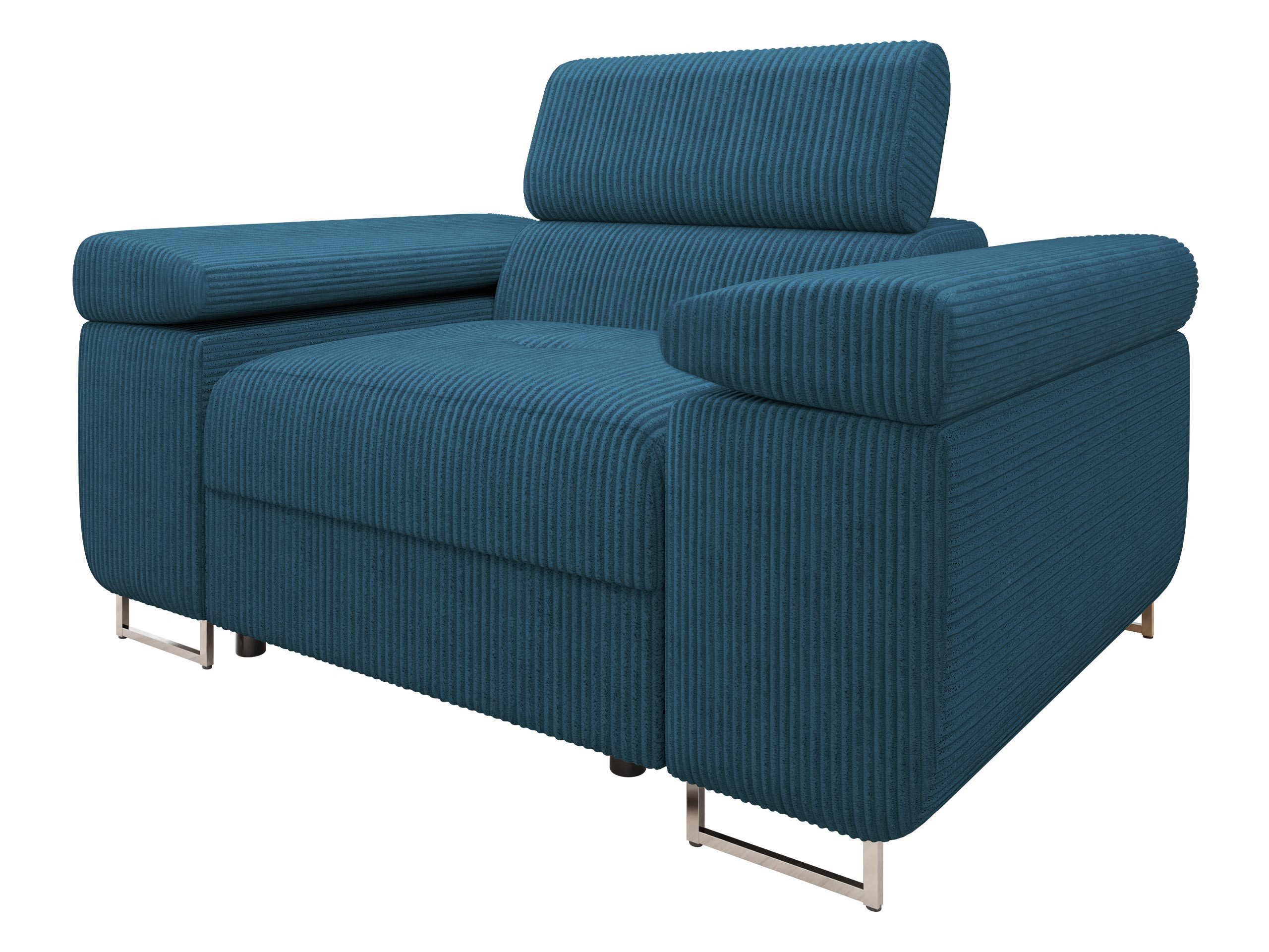 MIRJAN24 Sessel Torezio Cord, Einstellbare Kopfstützen, 134x102x70-90 cm