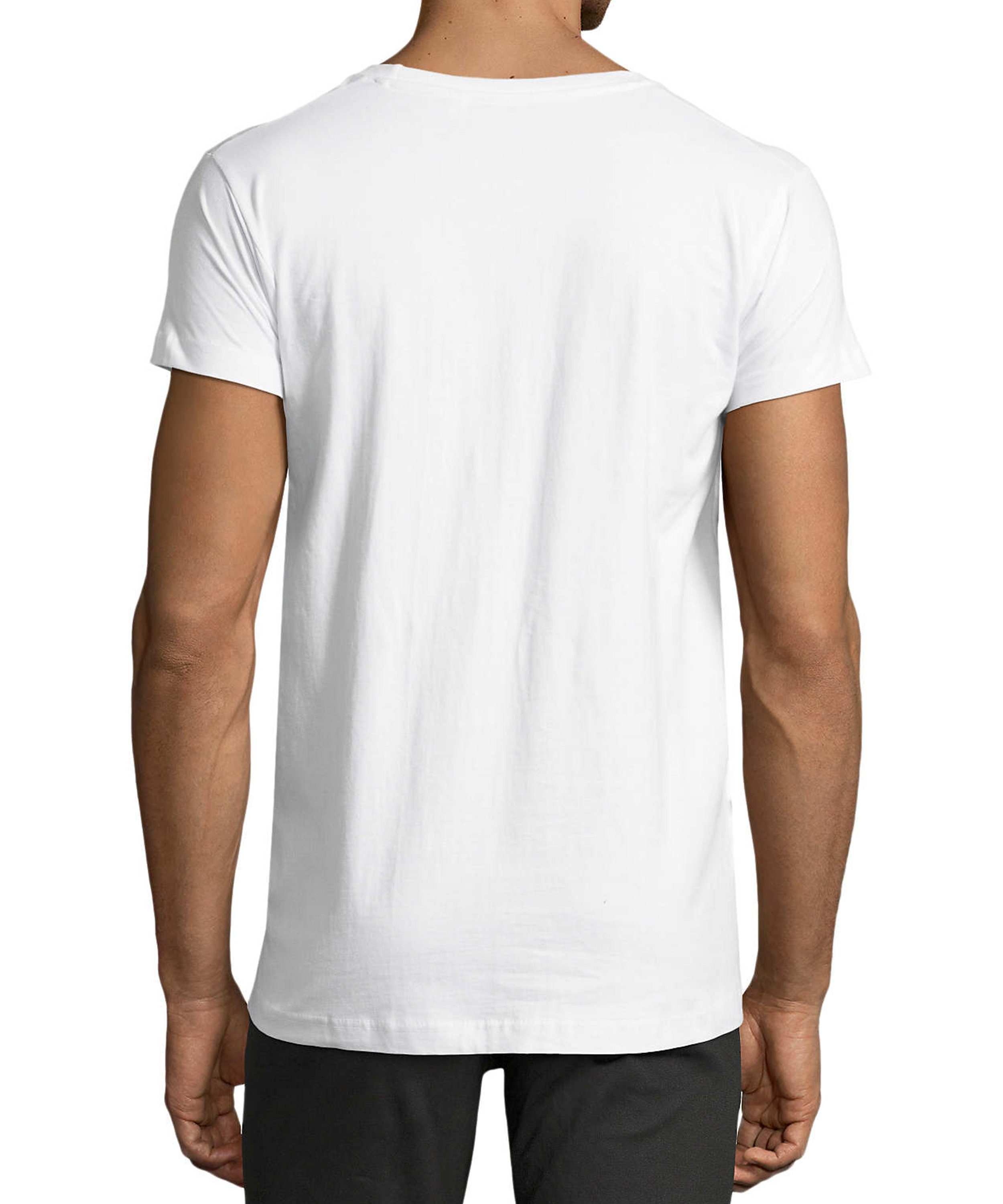 MyDesign24 T-Shirt Herren Print Shirt - Bunter Beach Bum Baumwollshirt mit Aufdruck Regular Fit i291