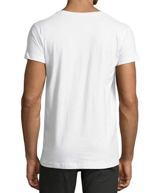 MyDesign24 T-Shirt Herren Smiley Print Shirt - Zwinkernder Smiley Baumwollshirt mit Aufdruck Regular Fit, i294