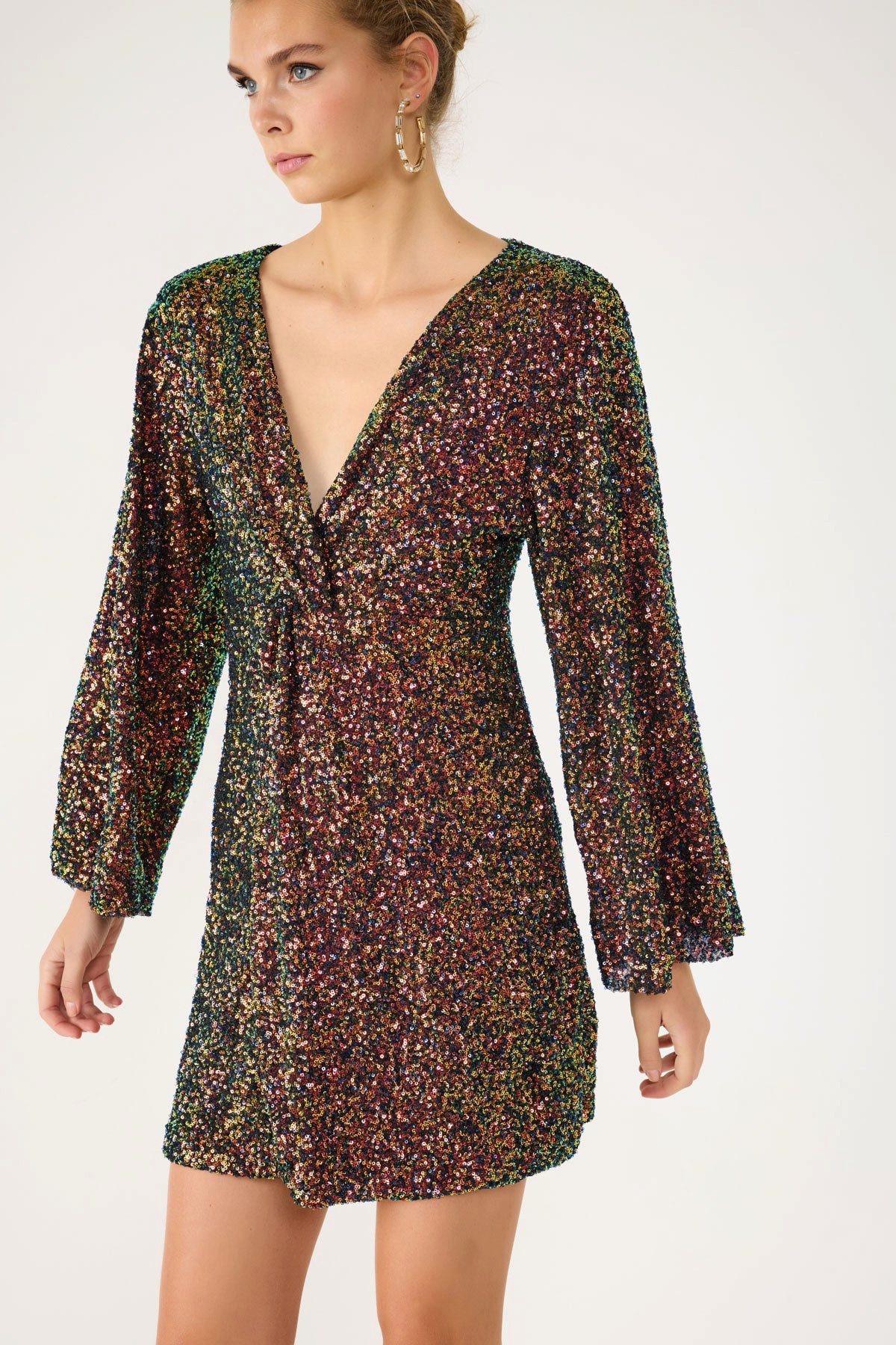 No Matter What Minikleid Zweireihiges Minikleid mit Pailletten günstig online kaufen