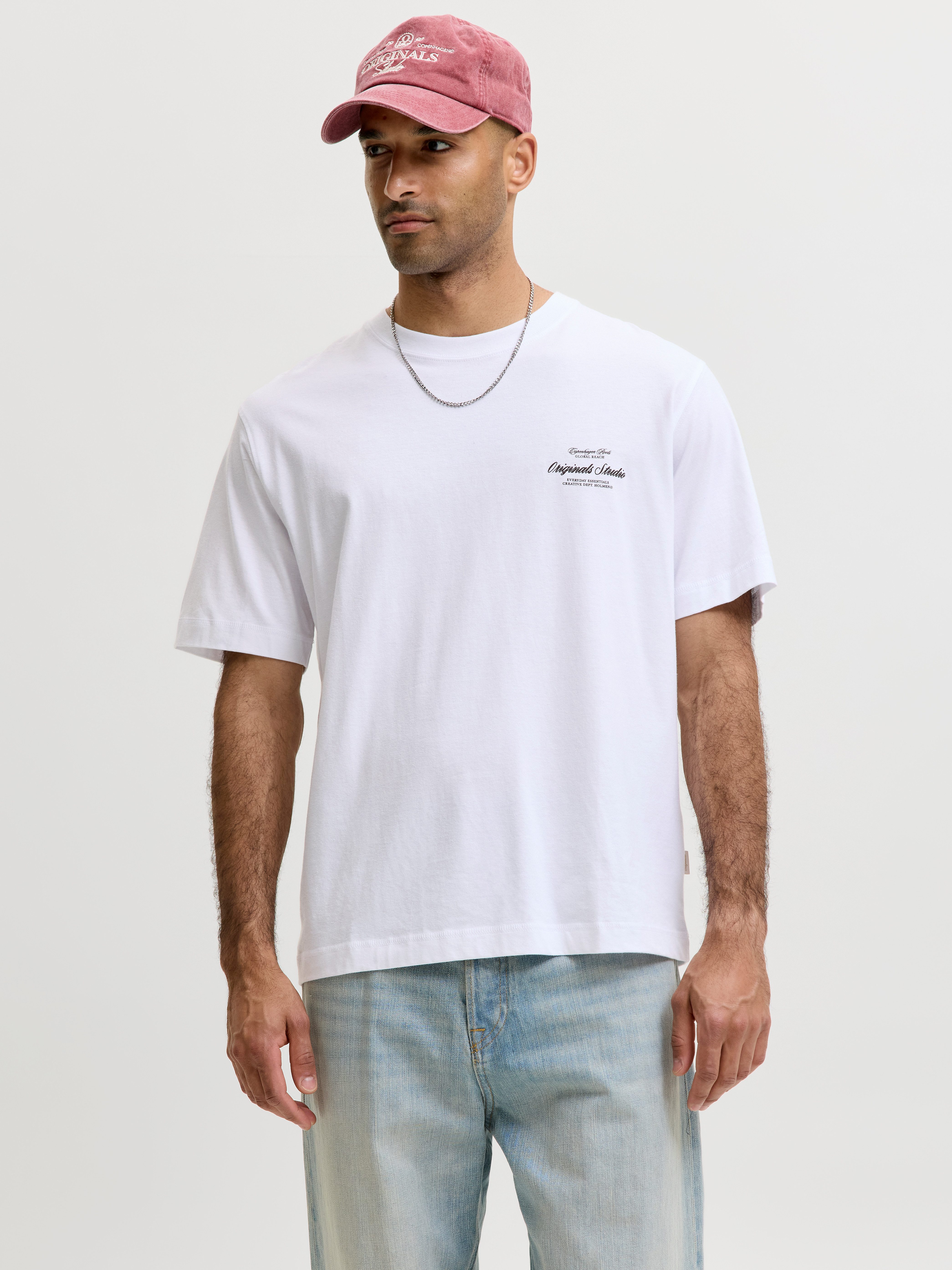 Jack & Jones Rundhalsshirt JORNORREBRO TYPO TEE SS CREW NECK NOOS Baumwolle, relaxed fit