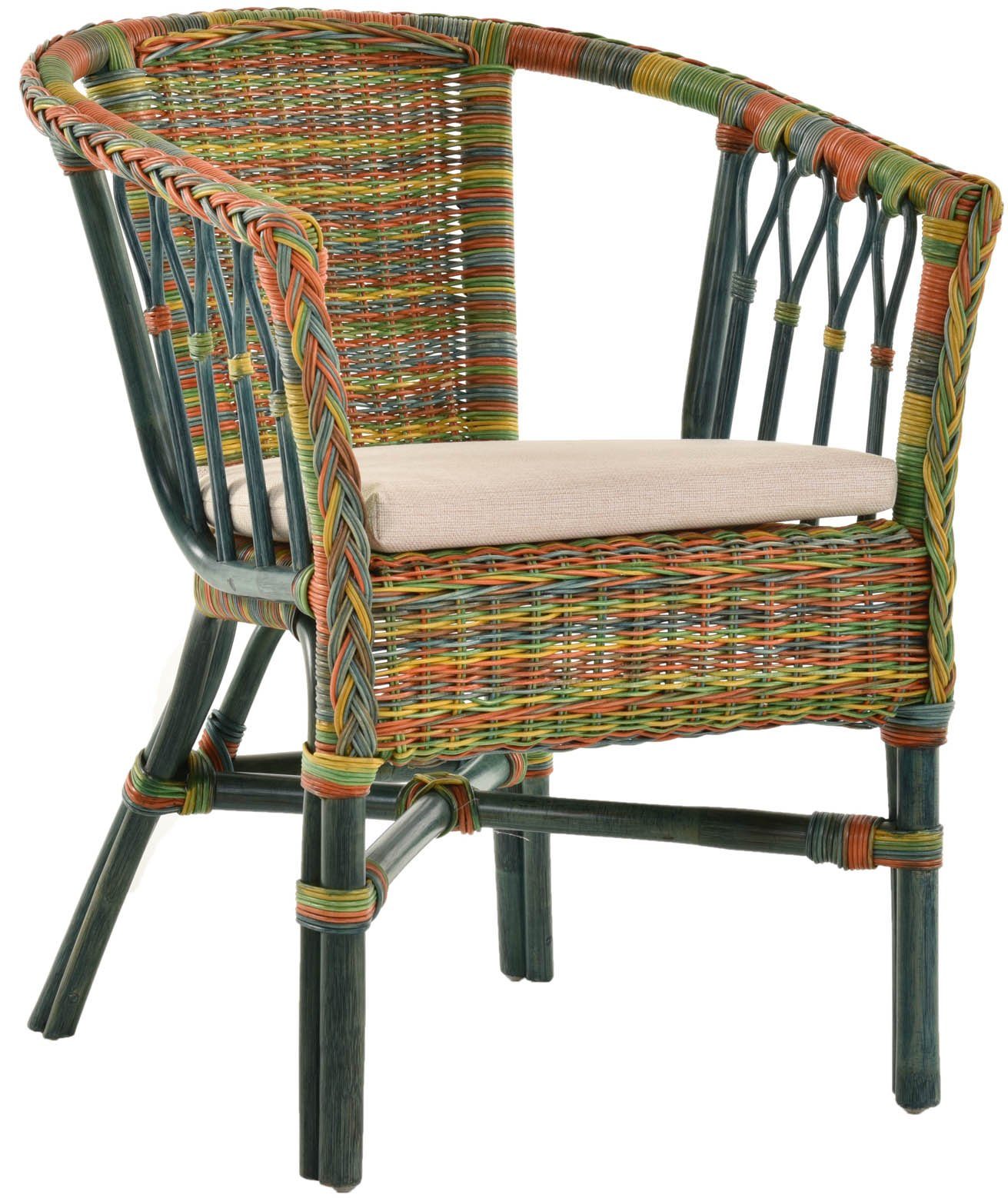Krines Home Sessel Stapelbarer Rattansessel Bistro günstig online kaufen