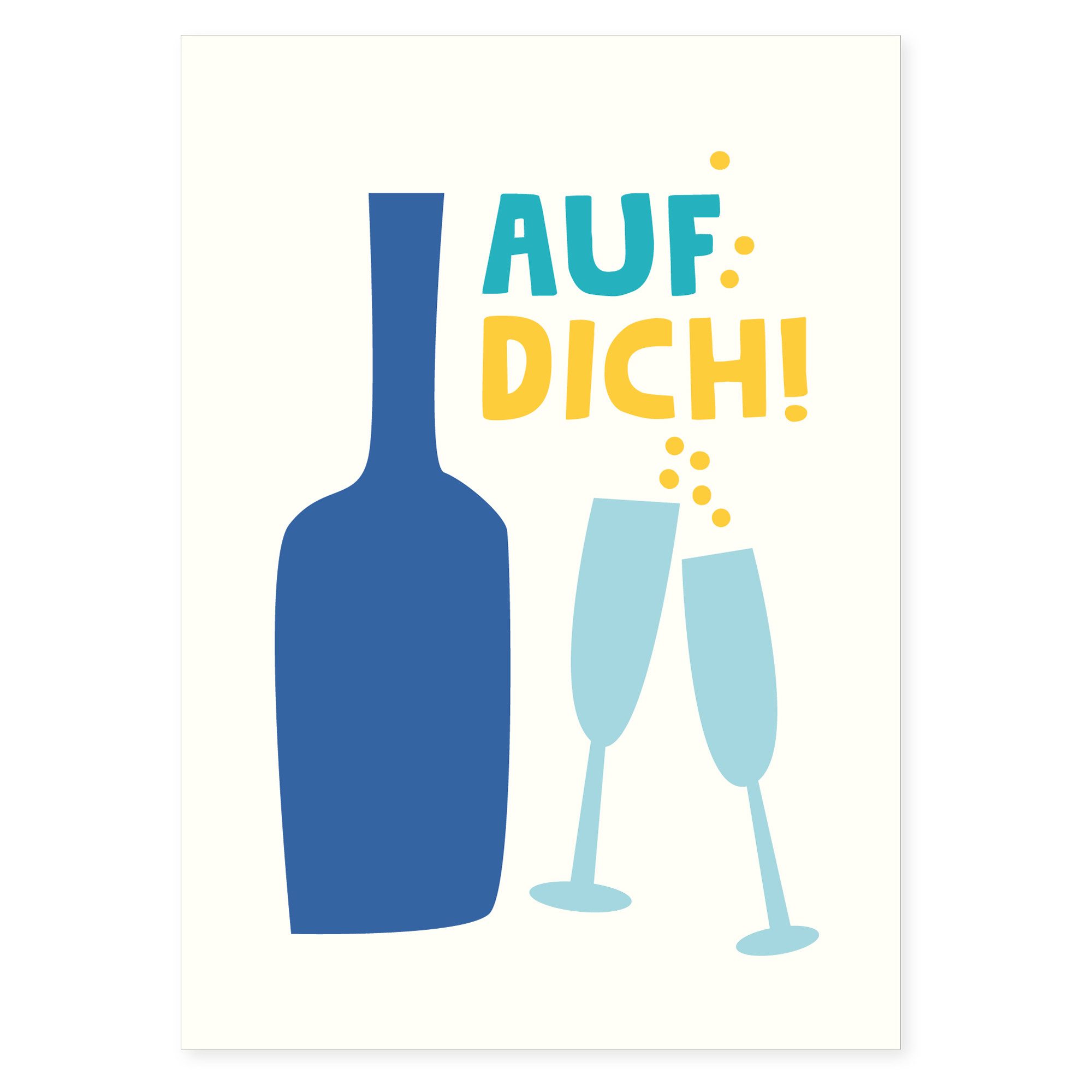 Postkarte Postkarte "Auf Dich" aus Recyclingpapier