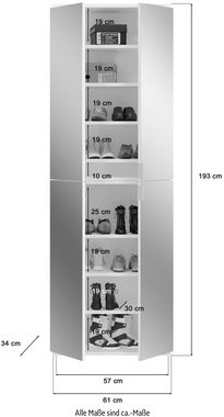 INOSIGN Garderoben-Set Trondheim, (Set, 4-St), Diele, Flur, Schranksystem, Garderobenmöbel, Set, Kombination