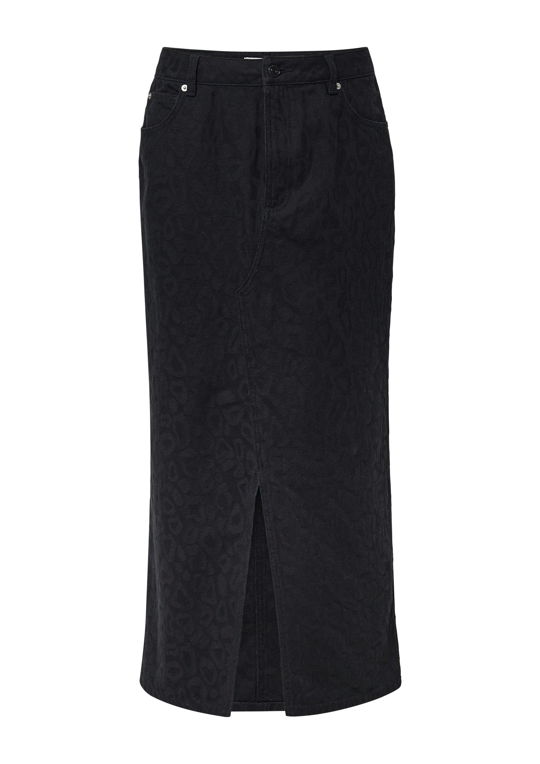 comma Midirock Rock Langer Denim-Rock in Leo-Jacquard