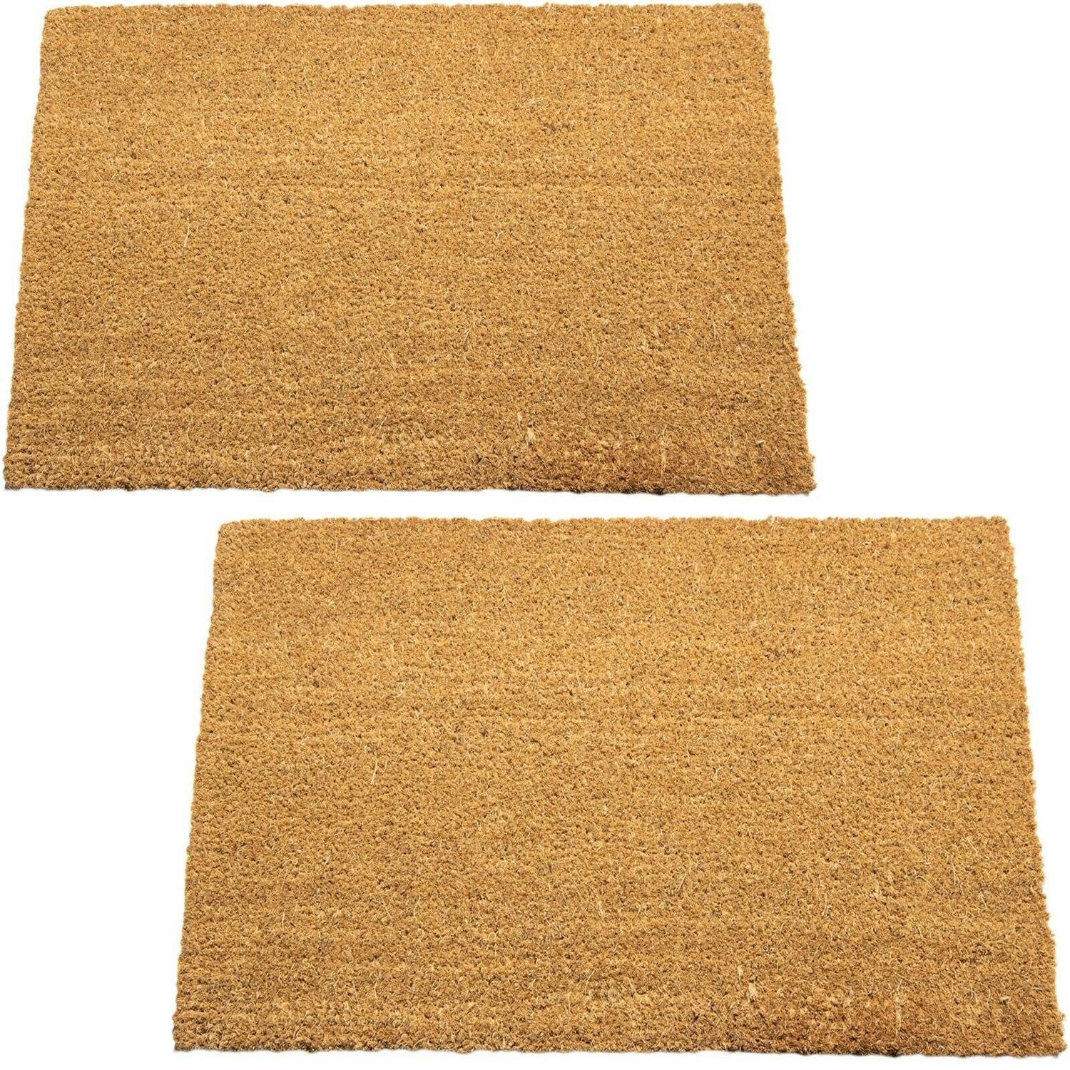 Thomas Philipps Fußmatte 2x Fussmatte Türvorleger Kokosmatte Kokos 60x40, Türmatte, Fußabtreter, Premium