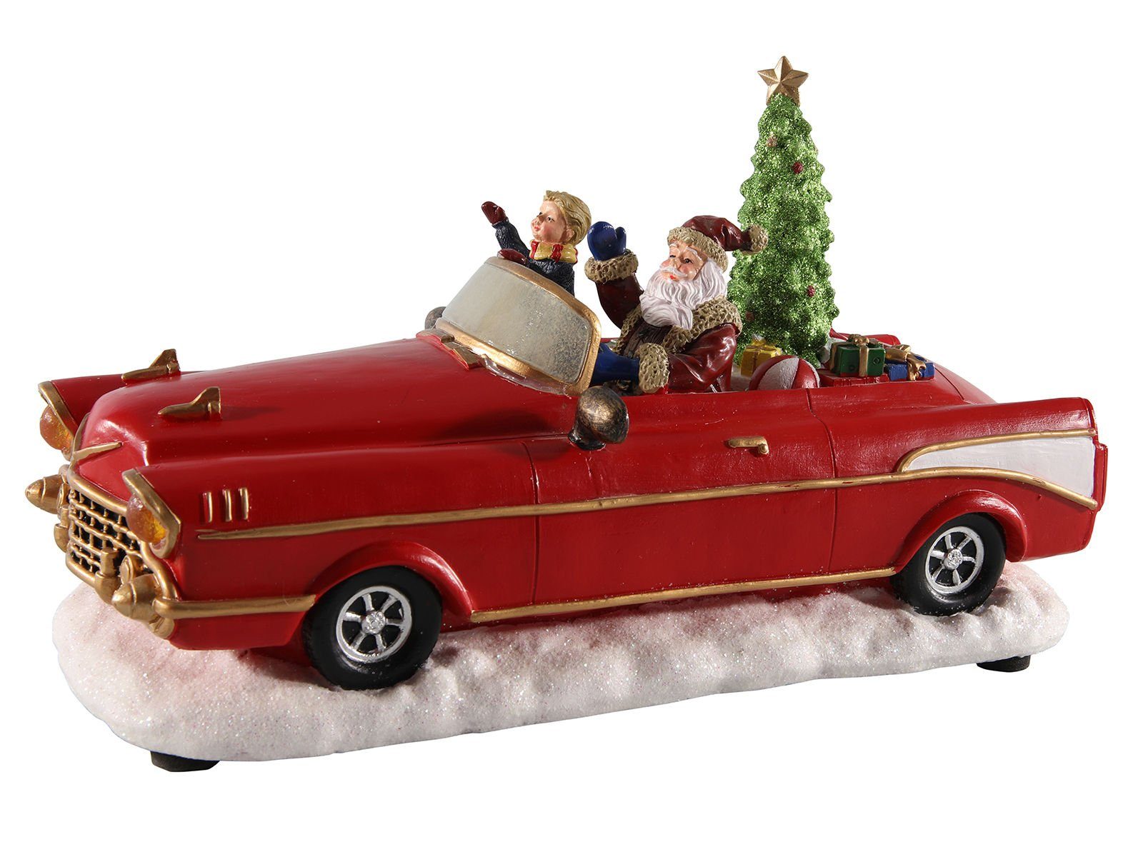Weihnachtsmann Weihnachts Szene Weihnachtsmann im Oldtimer rot