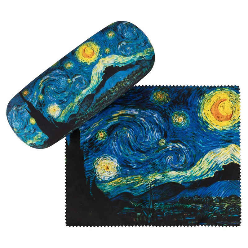 von Lilienfeld Brillenetui VON LILIENFELD Brillenetui Vincent van Gogh: Sternennacht Kunst Motiv Etui Brille Mikrofaser Brillenputztuch Brillenbox Stabiles Hardcase Set mit Stoff bezogen, hochwertiges Putztuch mit demselben Motiv, VON LILIENFELD Logodruck, stabiles mit Mikrofaser bezogenes Hardcase