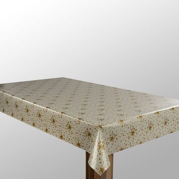 laro Tischdecke Tischdecken Sterne Firmament Weiß Gold Weihnachten rechteckig