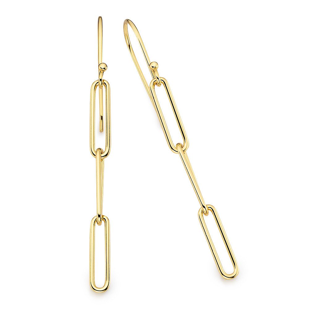 Firetti Paar Ohrhaken Schmuck, Geschenk, Silber gelbgoldfarben vergoldete Ohrhaken