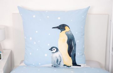 Kinderbettwäsche Bettwäsche Set mit Pinguin 135 x 200 cm 80 x 80 cm 100% Baumwolle, Herding