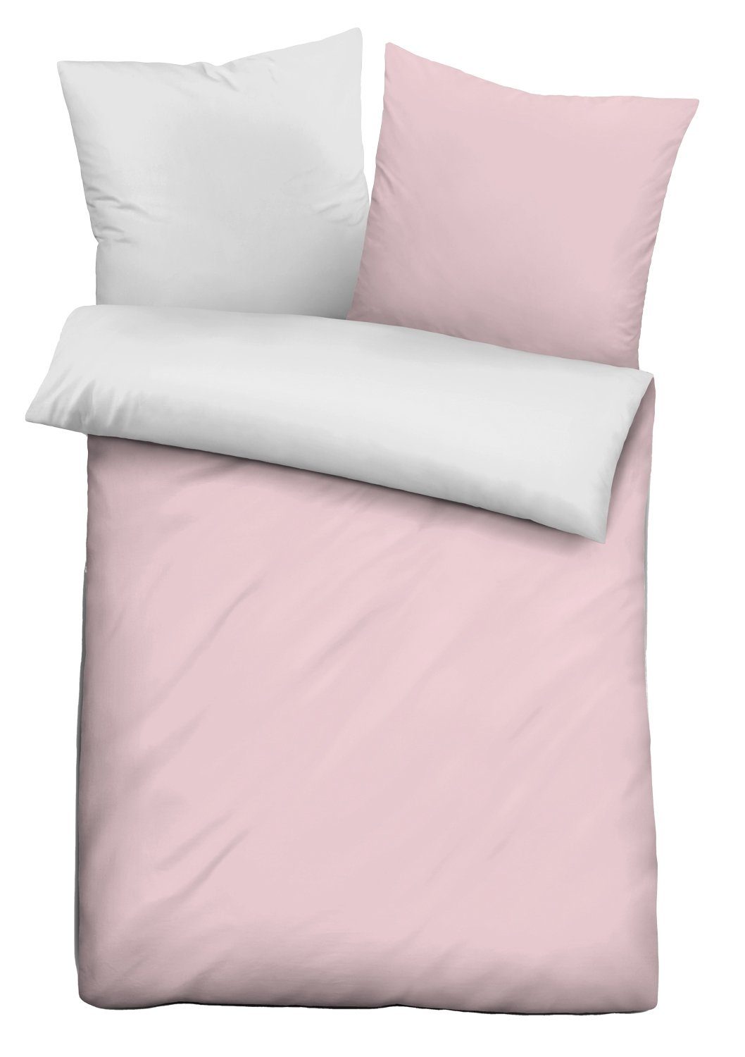 Castell - Markenbettwäsche Bettwäsche Wendebettwäsche, Rosa, günstig online kaufen