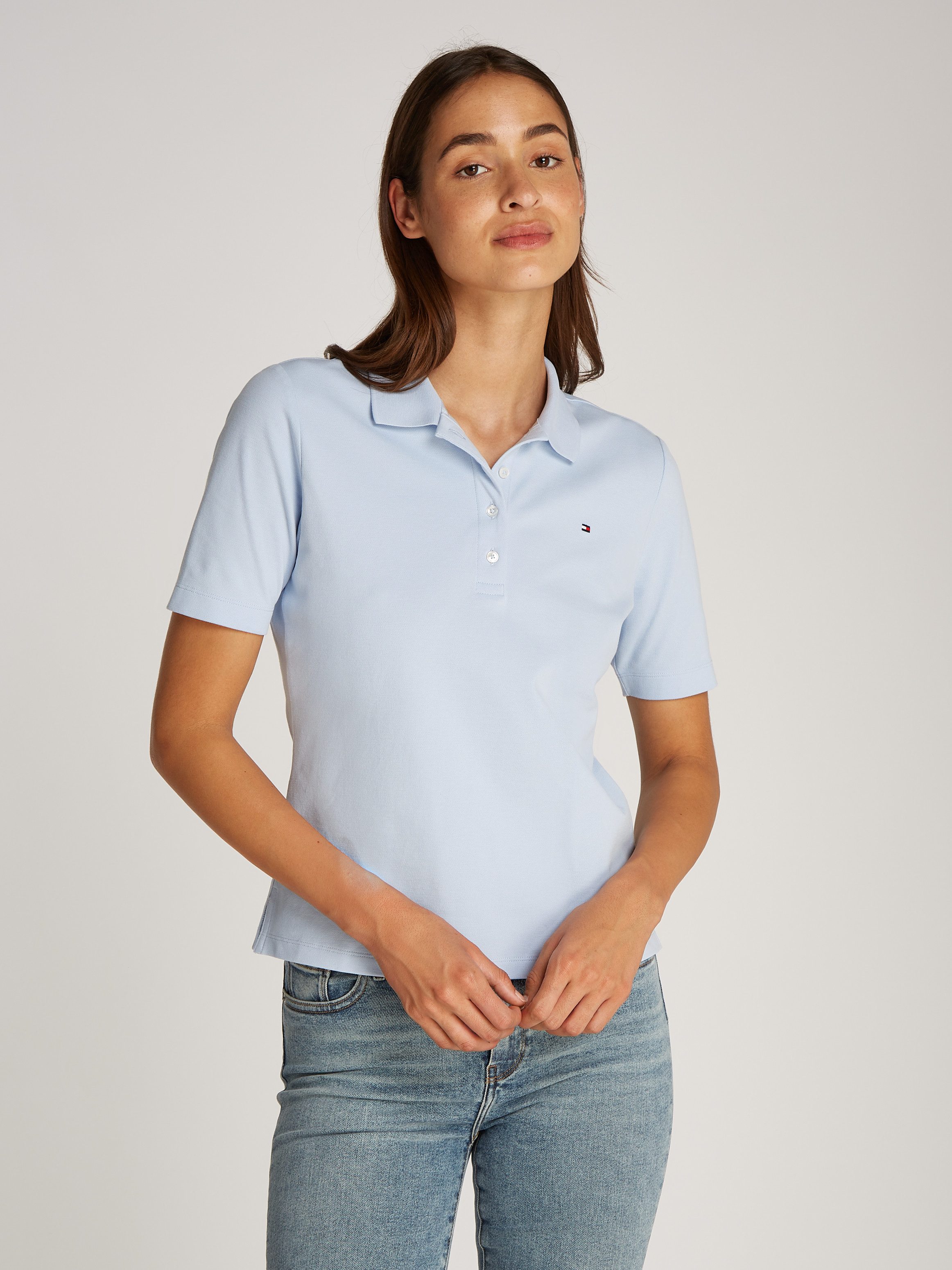 Tommy Hilfiger Poloshirt Regular Fit Pique Premium Polo Baumwollmischung, r günstig online kaufen