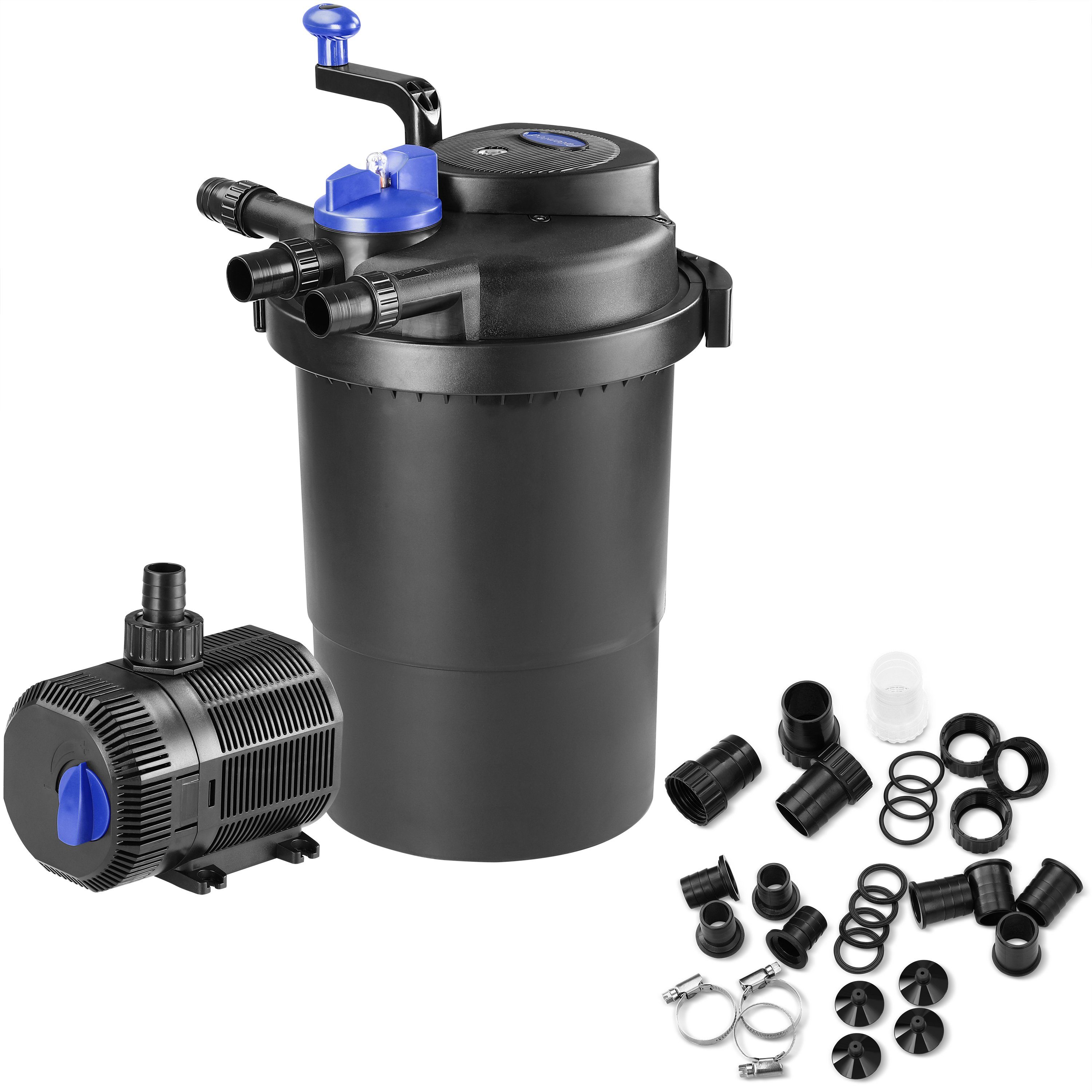 Gardebruk Teichfilter, Teichdruckfilter 20L 6000 Liter 11 Watt UVC