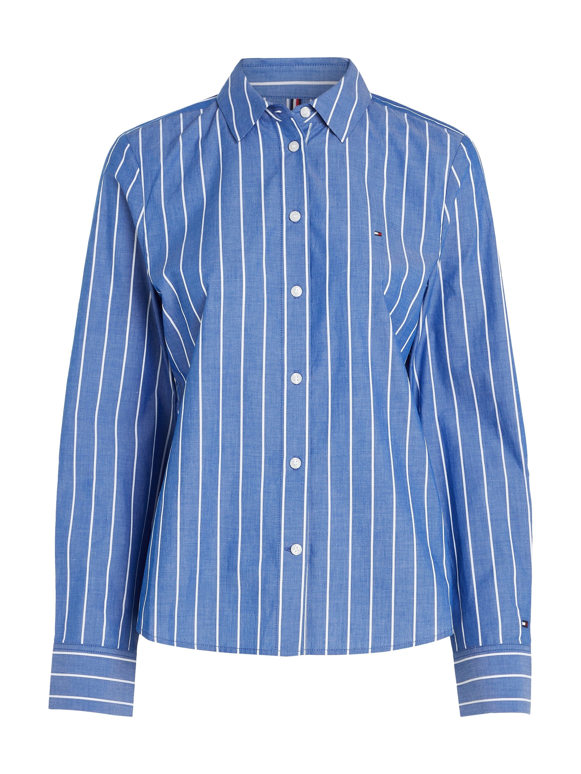 Tommy Hilfiger STRIPE mit BASEBALL Hemdbluse Logostickerei SHIRT REGULAR