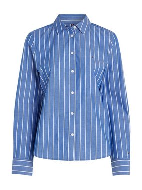 Tommy Hilfiger Hemdbluse BASEBALL STRIPE REGULAR SHIRT mit Logostickerei