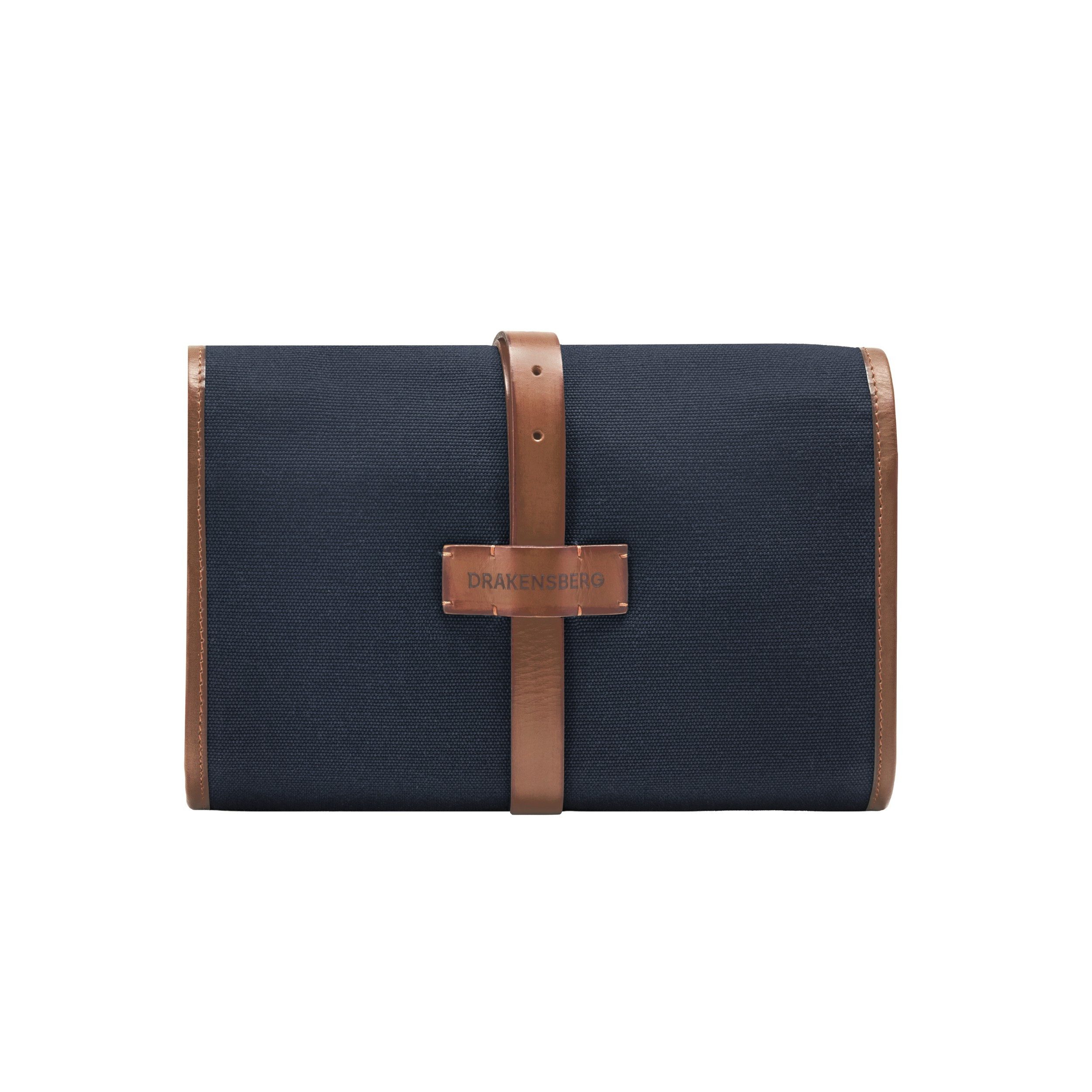 DRAKENSBERG Kulturbeutel zum Aufhängen »Sid« Marine-Blau, Damen, Herren, rollbare Kulturtasche im Safari-Design, wasserabweisend