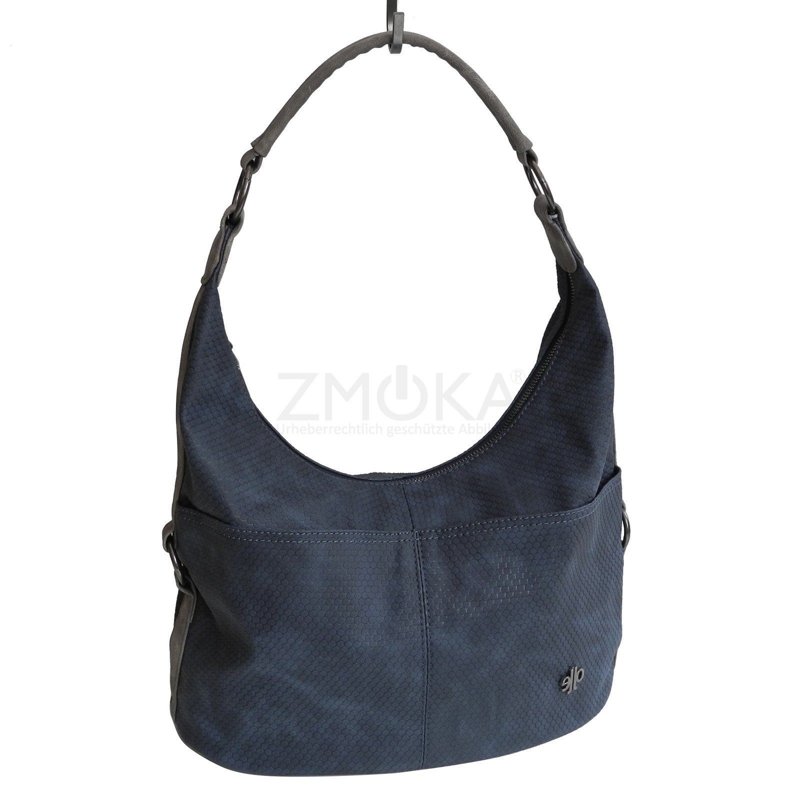Jennifer Jones Handtasche Jennifer Jones - moderne Damen Schultertasche Handtasche Shopper Blau | Handtaschen