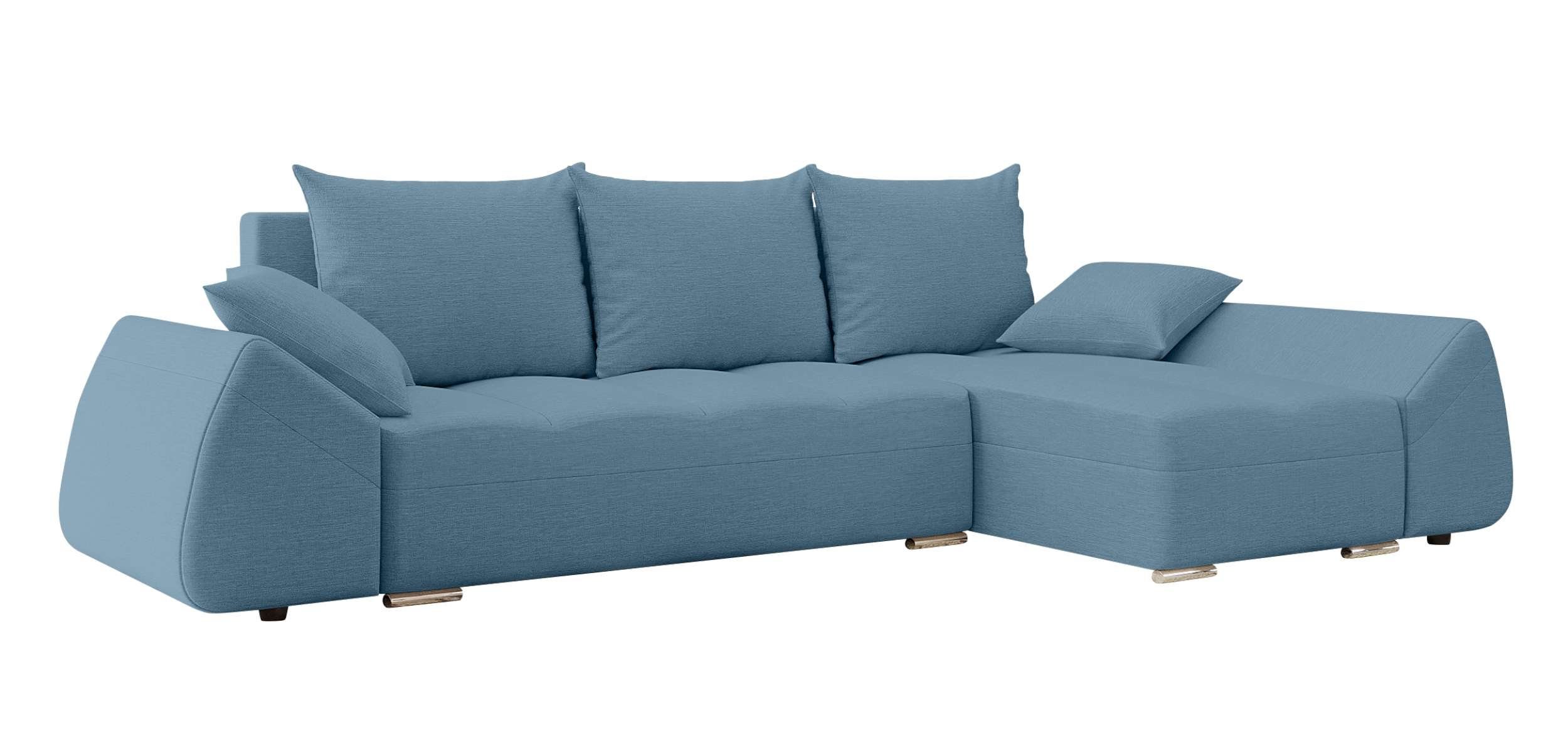 L-Form, Sofa, Eckcouch, Bettkasten, Cascade, Design mit Modern mit Sitzkomfort, Ecksofa Bettfunktion, Stylefy