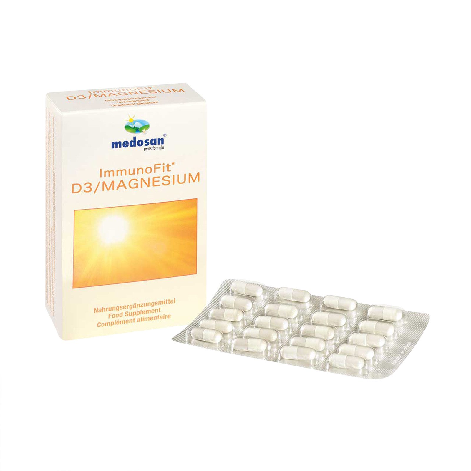 Medosan ImmunoFit Vitamin D3 mit Magnesium Kapseln, 60 er 60 St.