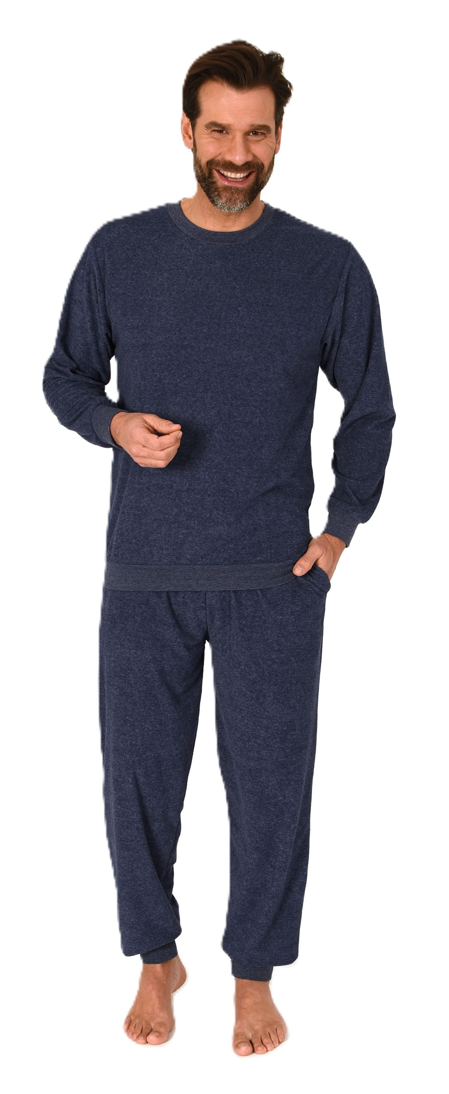 Normann Pyjama Normann Herren Frottee Schlafanzug mit Bündchen – auch in Üb günstig online kaufen