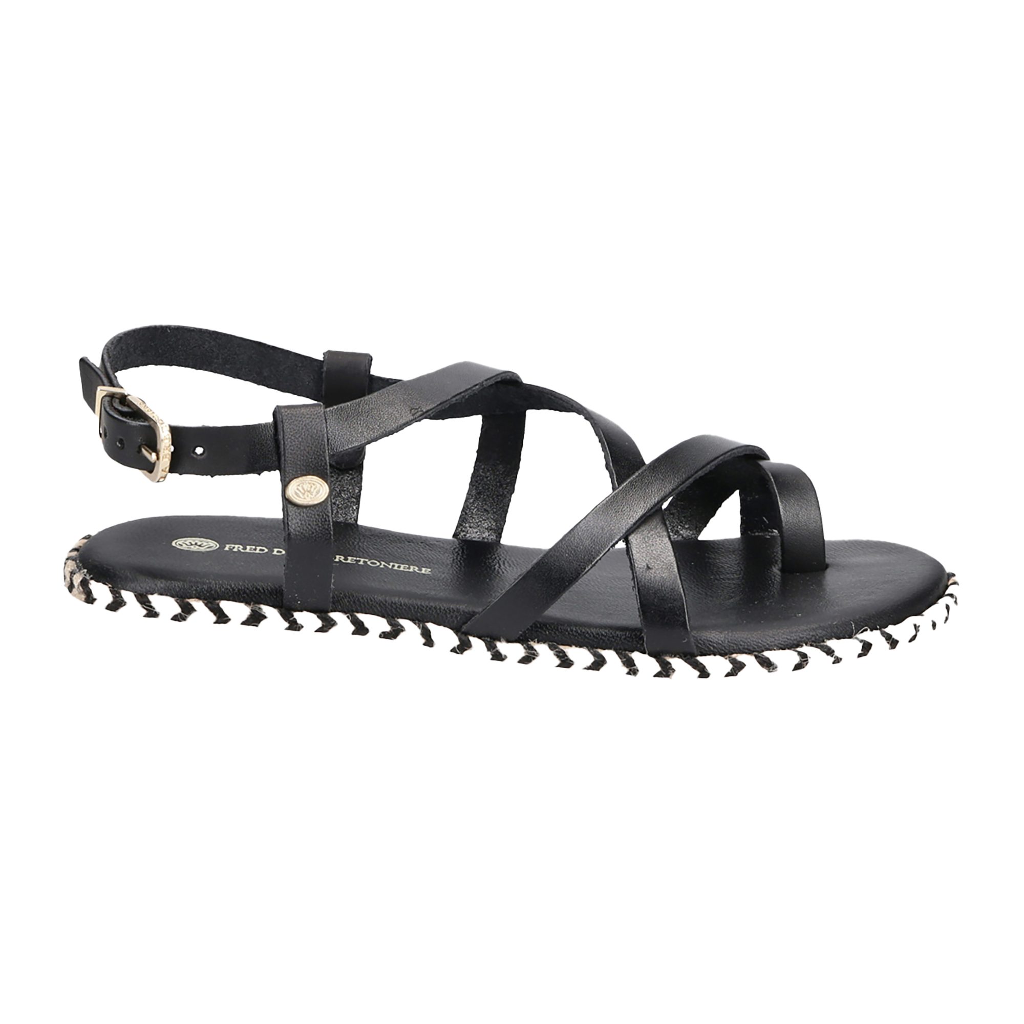 Fred de la Bretoniere Fred de la Bretoniere 170010157 BLACK, Sandaletten, Schwarz, Damen Sandalette
