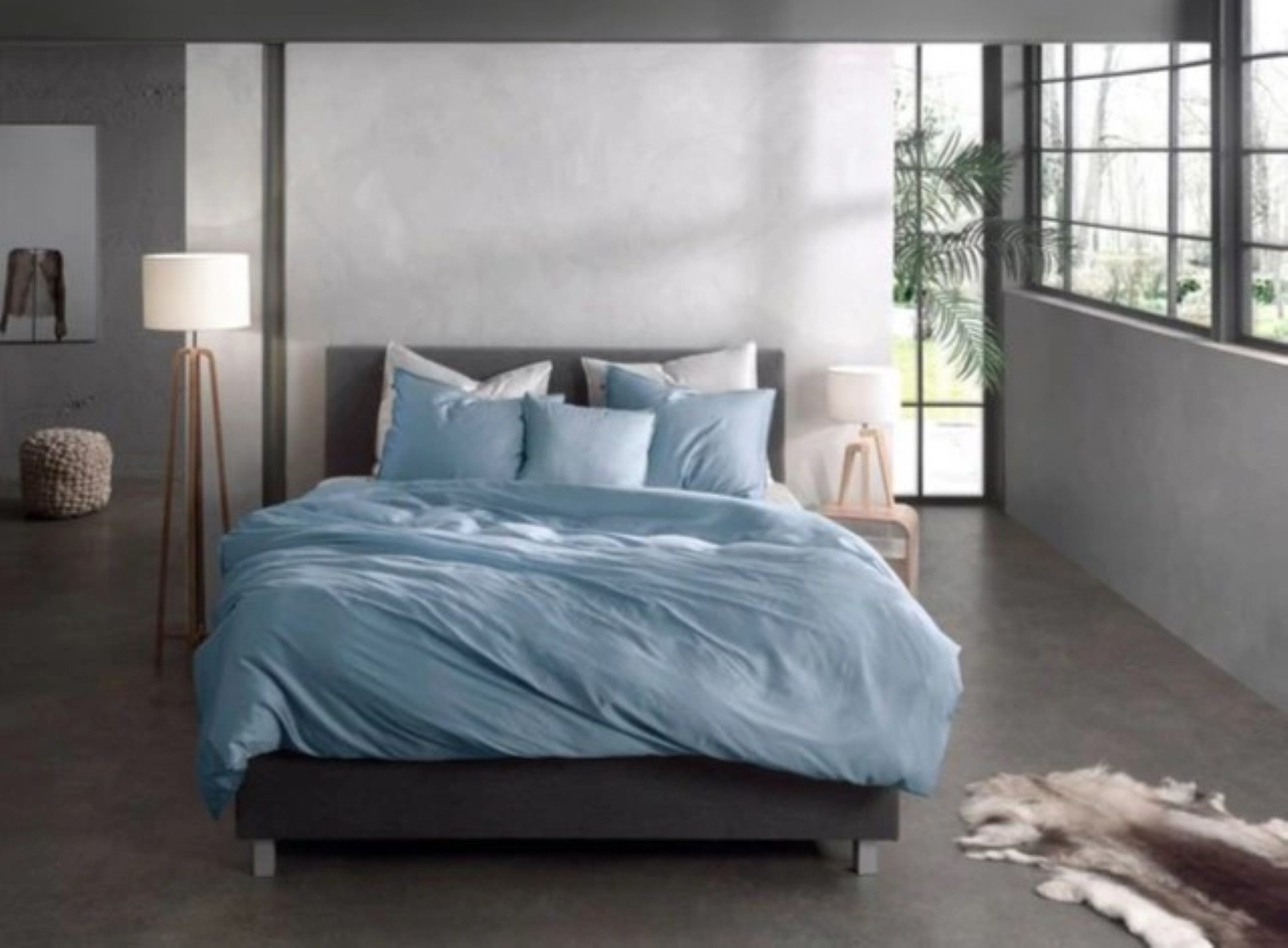 ZO HOME Bettwäsche Zo! Home Mako-Satin Bettwäsche 135x200 cm Satinado uni Riviera Blue, Mako-Satin, 2 teilig