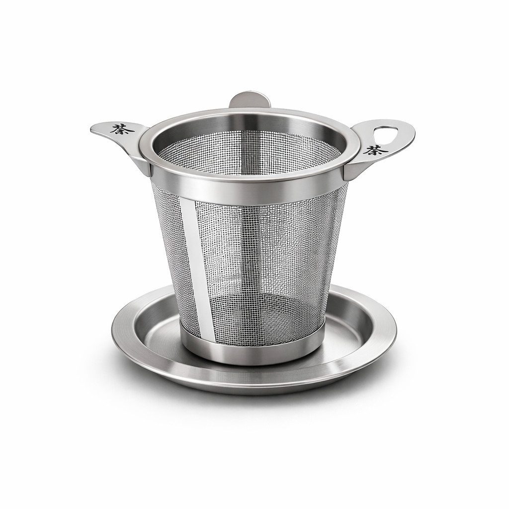 Rungassi Thermoflasche Edelstahl Teesieb Ø 6,5 cm H 7,5cm Feinfilter für losen Tee mit