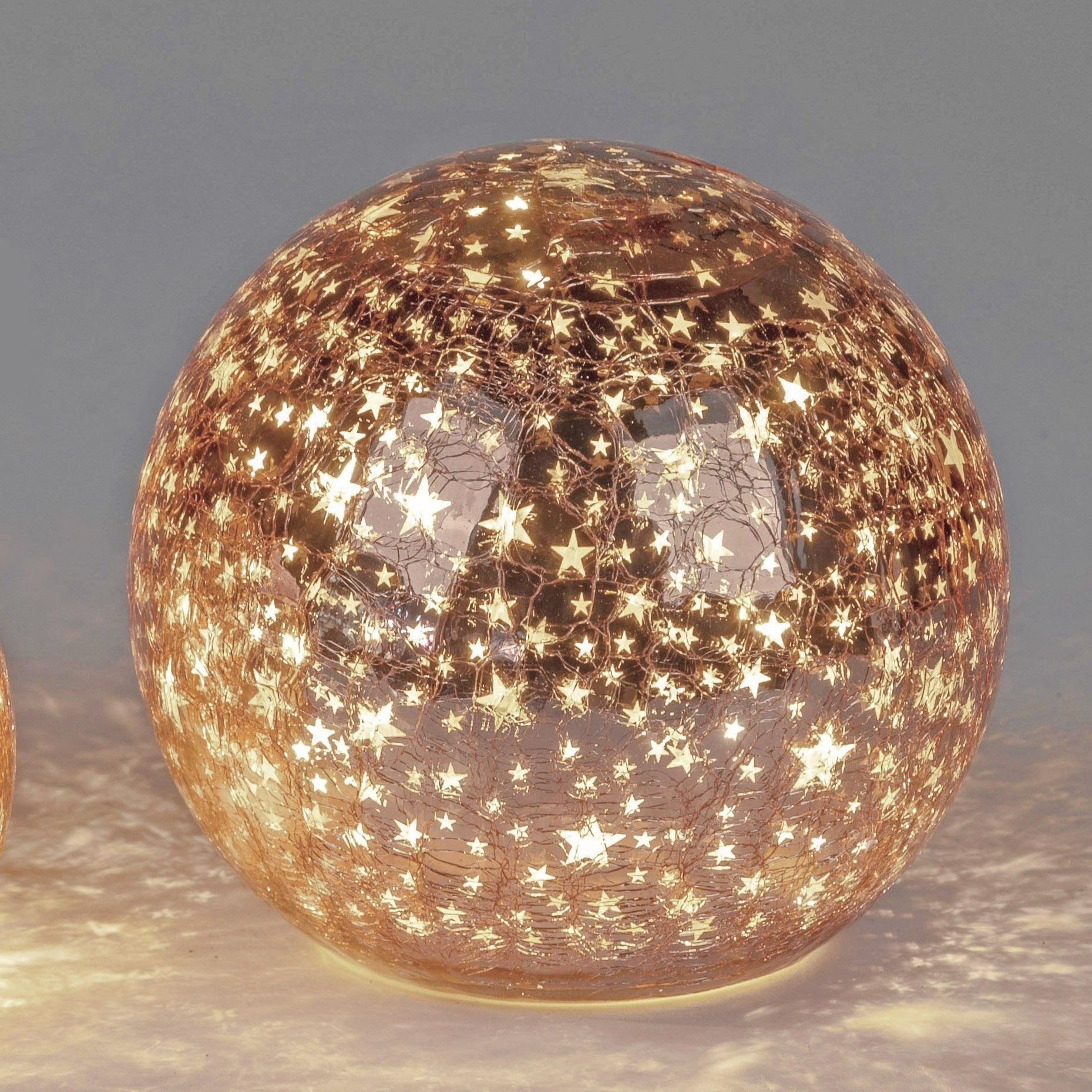 formano LED Kugelleuchte Sterne, LED, Mit Timerfunktion, Rosa, Sterne, H: 15cm