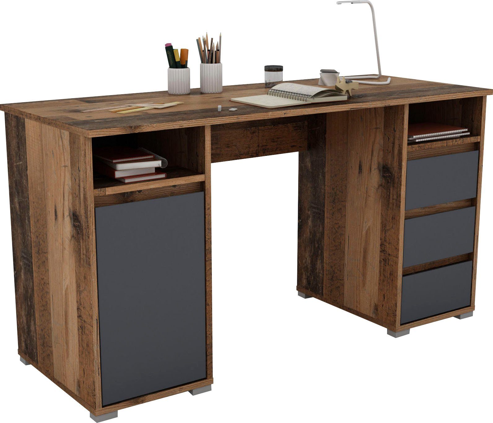 byLIVING Schreibtisch Lobo, Breite 138 cm, Computertisch mit Schubladen, im günstig online kaufen