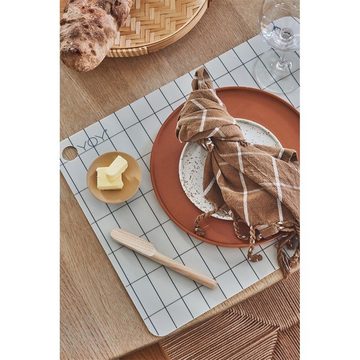 OYOY Dessertteller Inka 2er Set, Grau Porzellan16 cm Speiseteller Skandinavisches Design