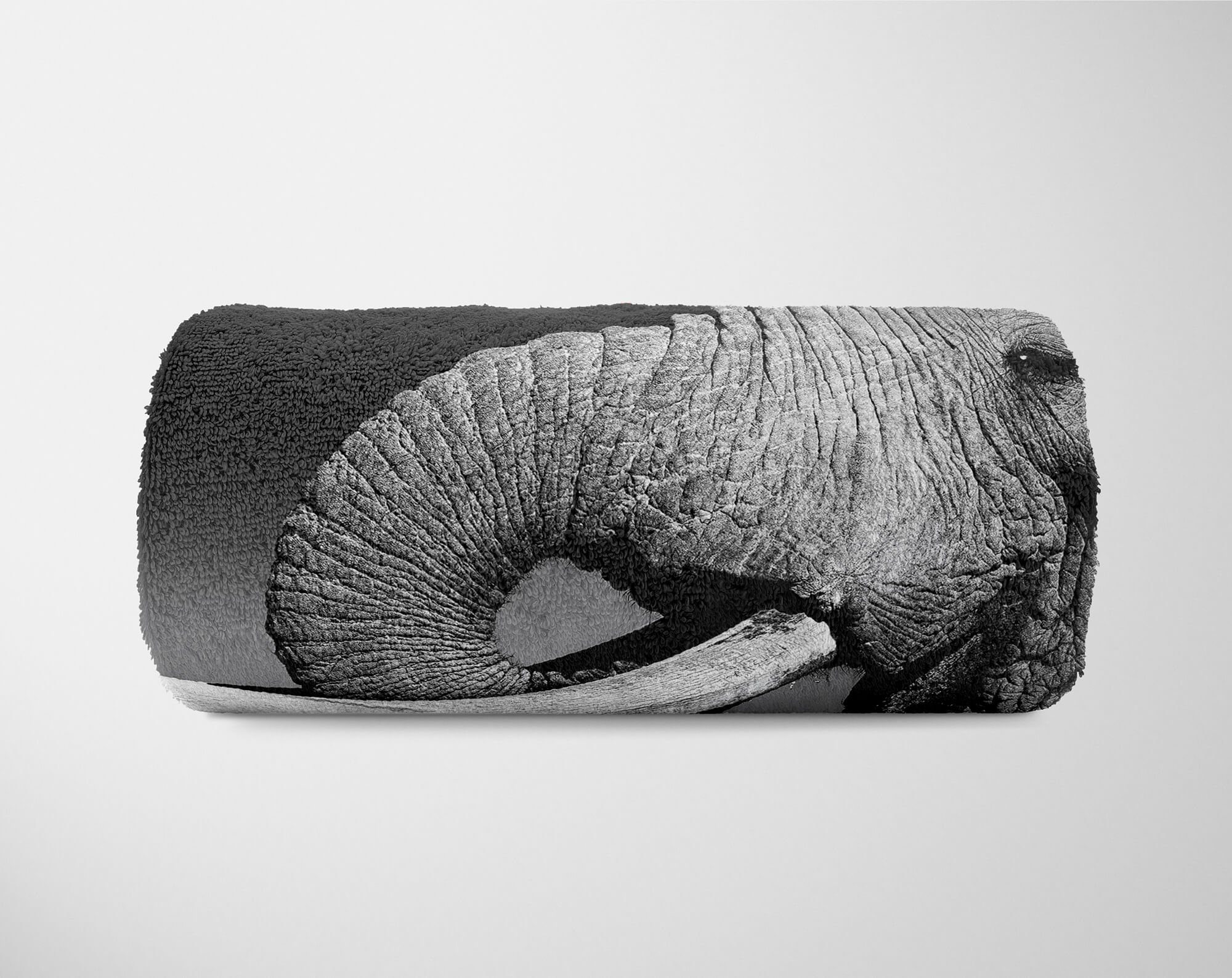 Saunatuch Art Was, Baumwolle-Polyester-Mix Tiermotiv Handtuch mit Sinus Elefant (1-St), Kuscheldecke Strandhandtuch Handtücher trinkt Handtuch
