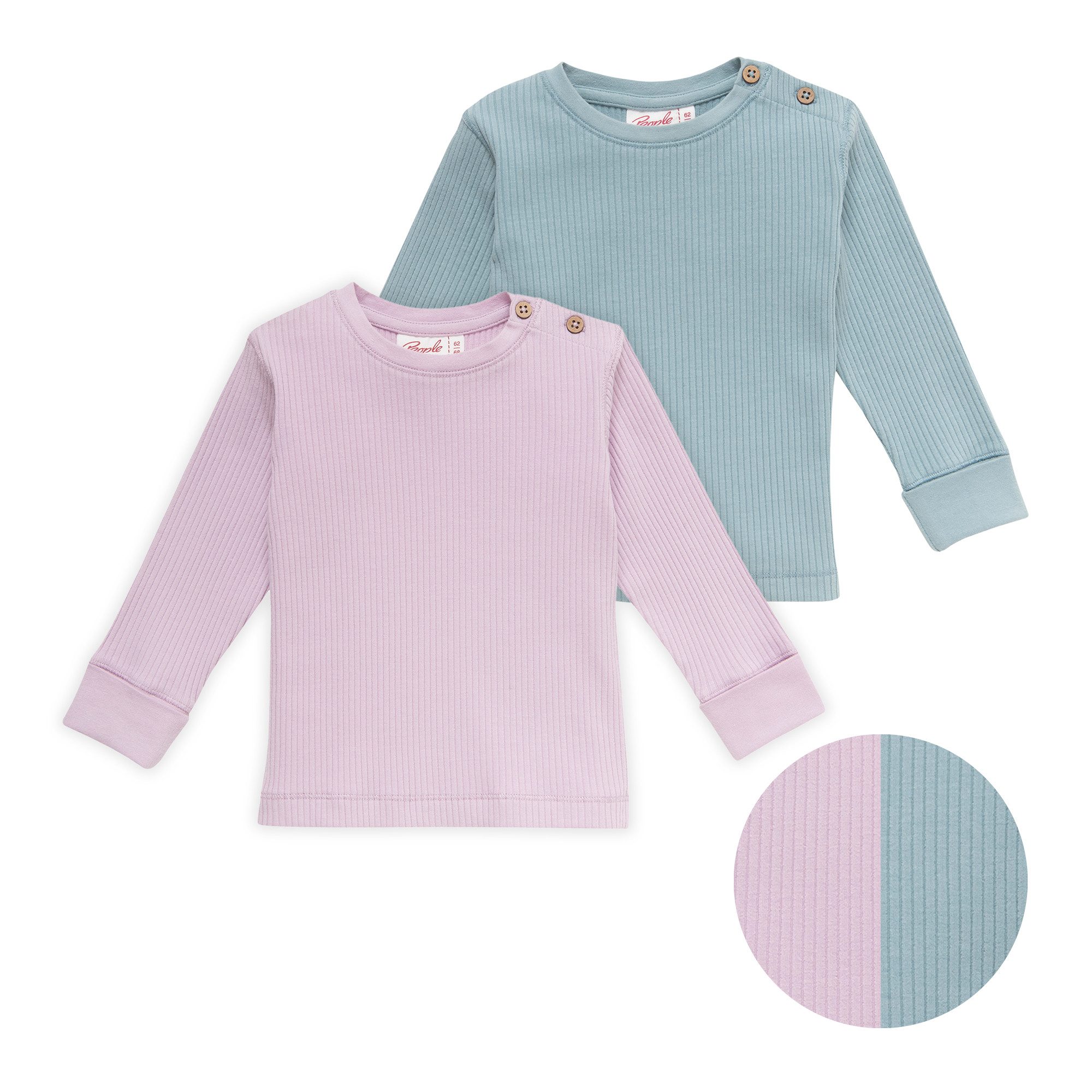 People Wear Organic Langarmshirt im 2er Pack aus Bio Baumwolle GOTS zertifiziert
