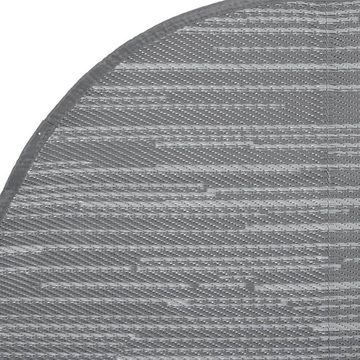 Teppich Outdoor-Teppich Grau Ø160 cm Kunststoff Polypropylen, vidaXL, Höhe: 0 mm