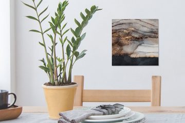 OneMillionCanvasses® Leinwandbild Sturm - Gold - Abstrakt, (1 St), Leinwand Bilder für Wohnzimmer Schlafzimmer