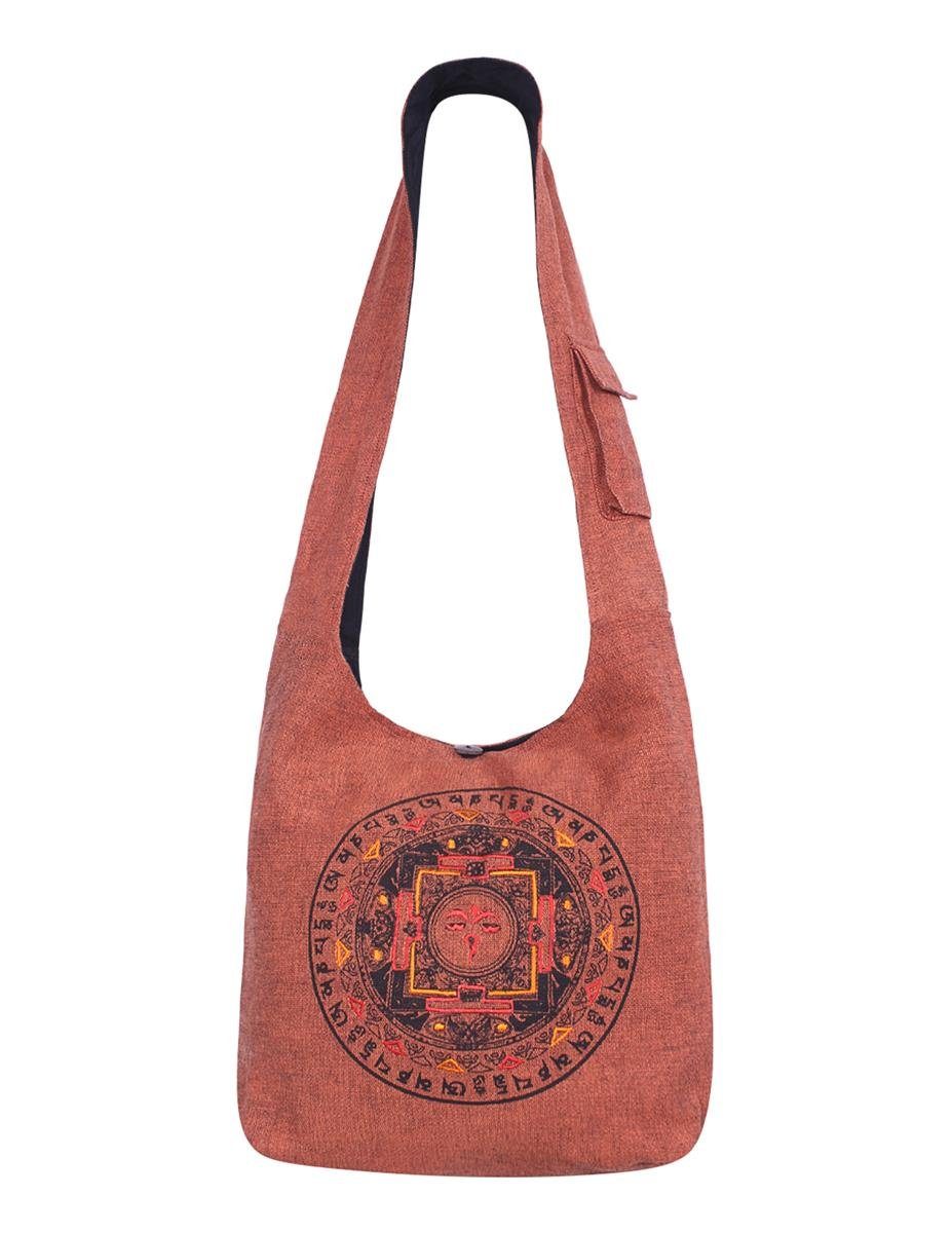 Shopper Vishes Damen Umhängetasche Stoff Beuteltasche Schulter Taschen Yogi