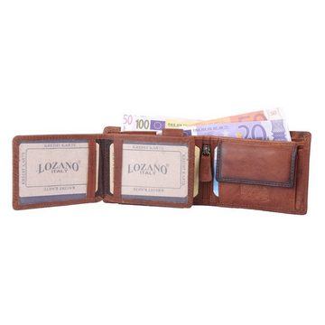 SHG Geldbörse Herren Leder Börse Portemonnaie, Brieftasche mit Münzfach RFID Schutz