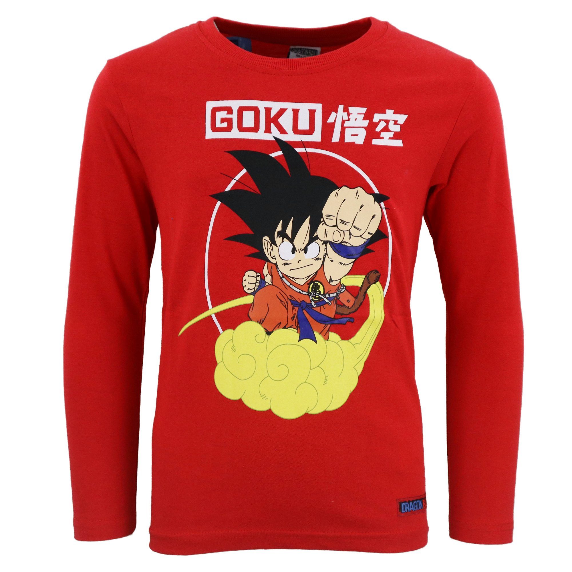 Dragonball Super Goku Langarmshirt Kinder - Offizielles Lizenzprodukt, Größen 104-152